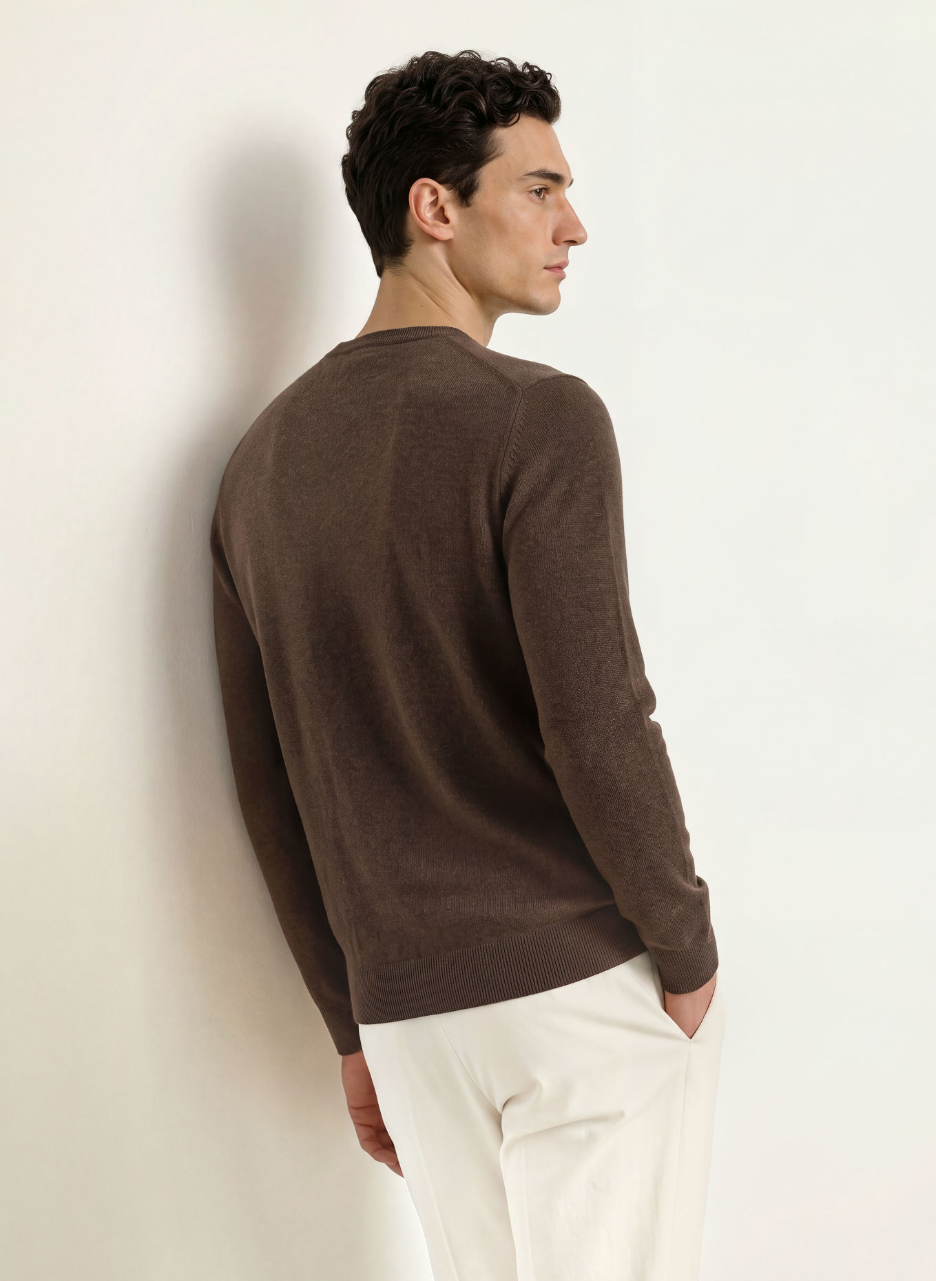 FEDELI Cashmere sweater: DARK BROWN