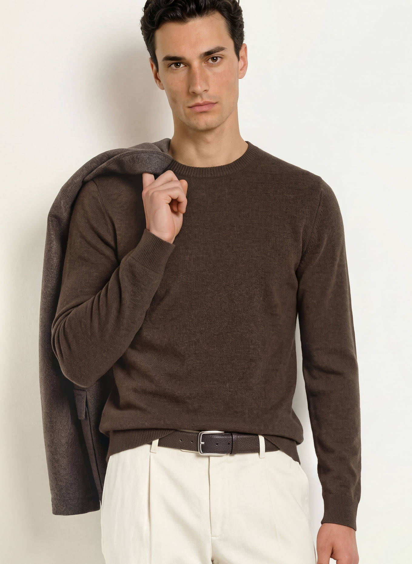 FEDELI Cashmere sweater: DARK BROWN