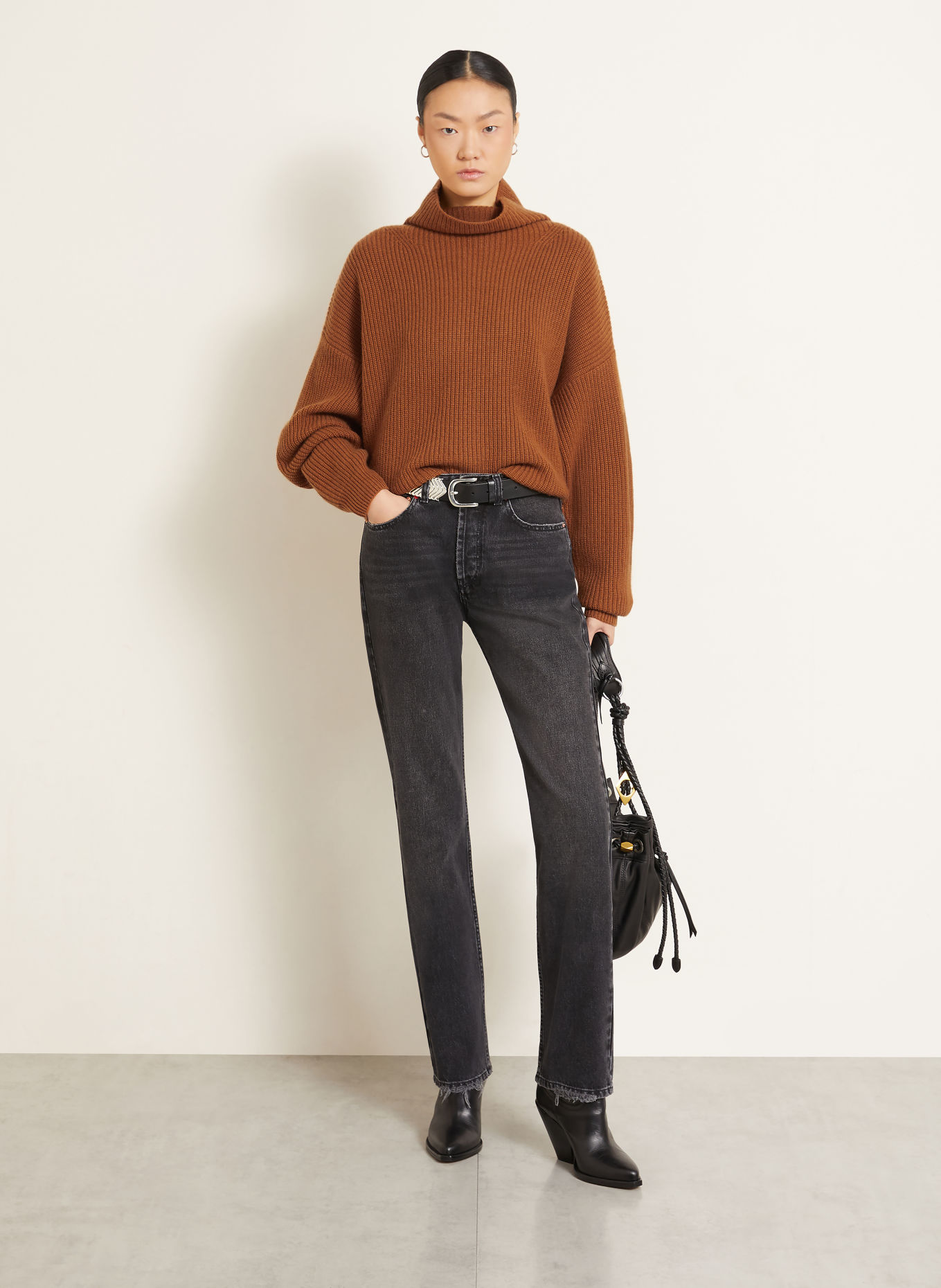 ISABEL MARANT Pull BROOKE avec cachemire: MARRON