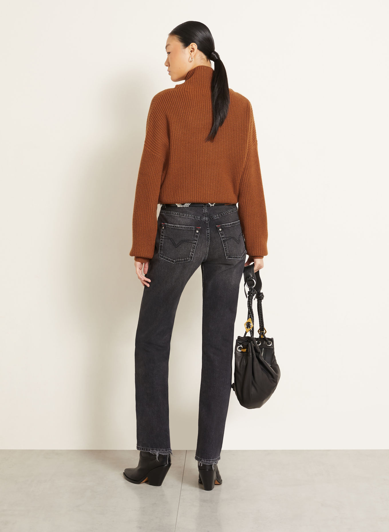 ISABEL MARANT Pull BROOKE avec cachemire: MARRON