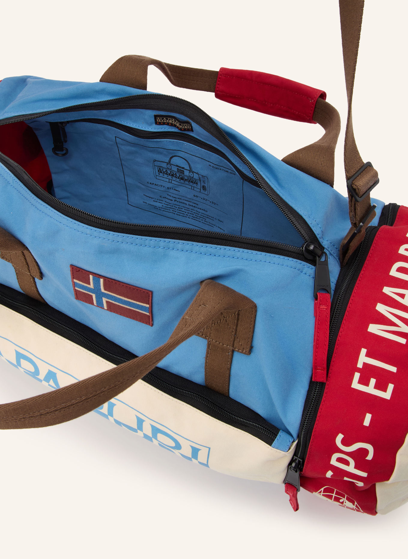 NAPAPIJRI Resväska H-EQUATOR DUF: BLÅ / GRÄDDE / RÖD