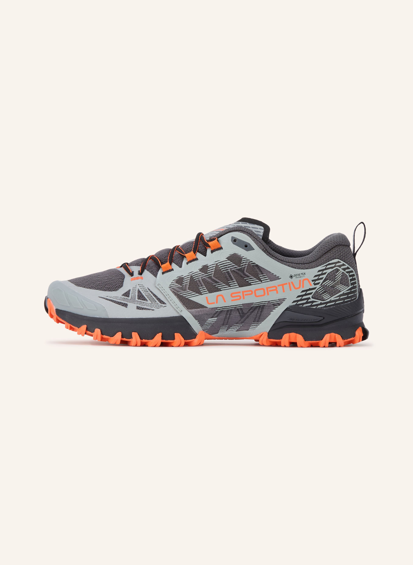 LA SPORTIVA BUSHIDO III GTX Trail running shoes: GRAY / DARK GRAY / NEON ORANGE