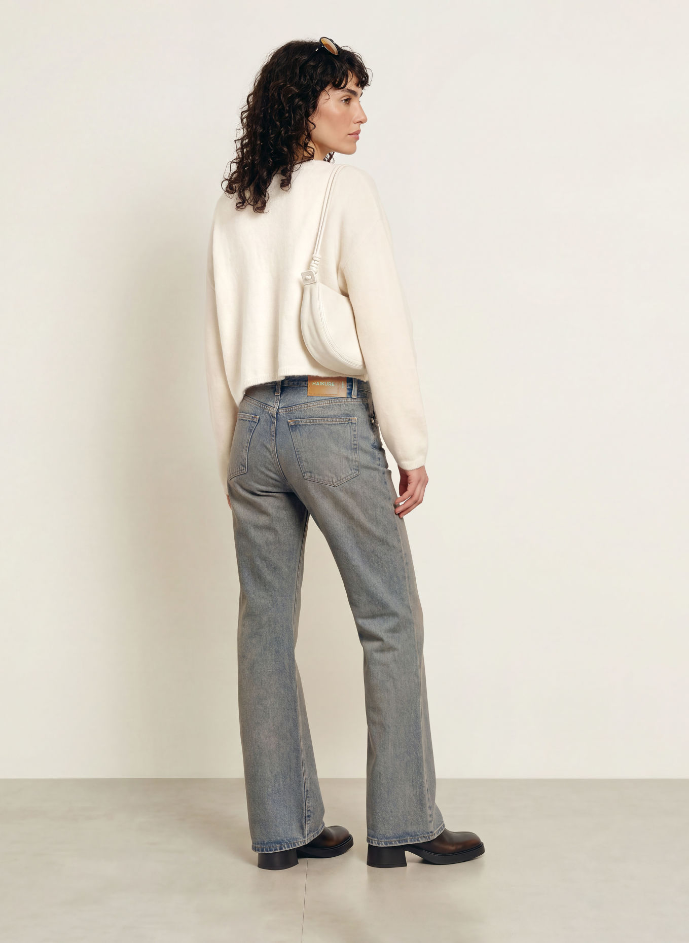 black palms ZUSIE cardigan with alpaca: ECRU