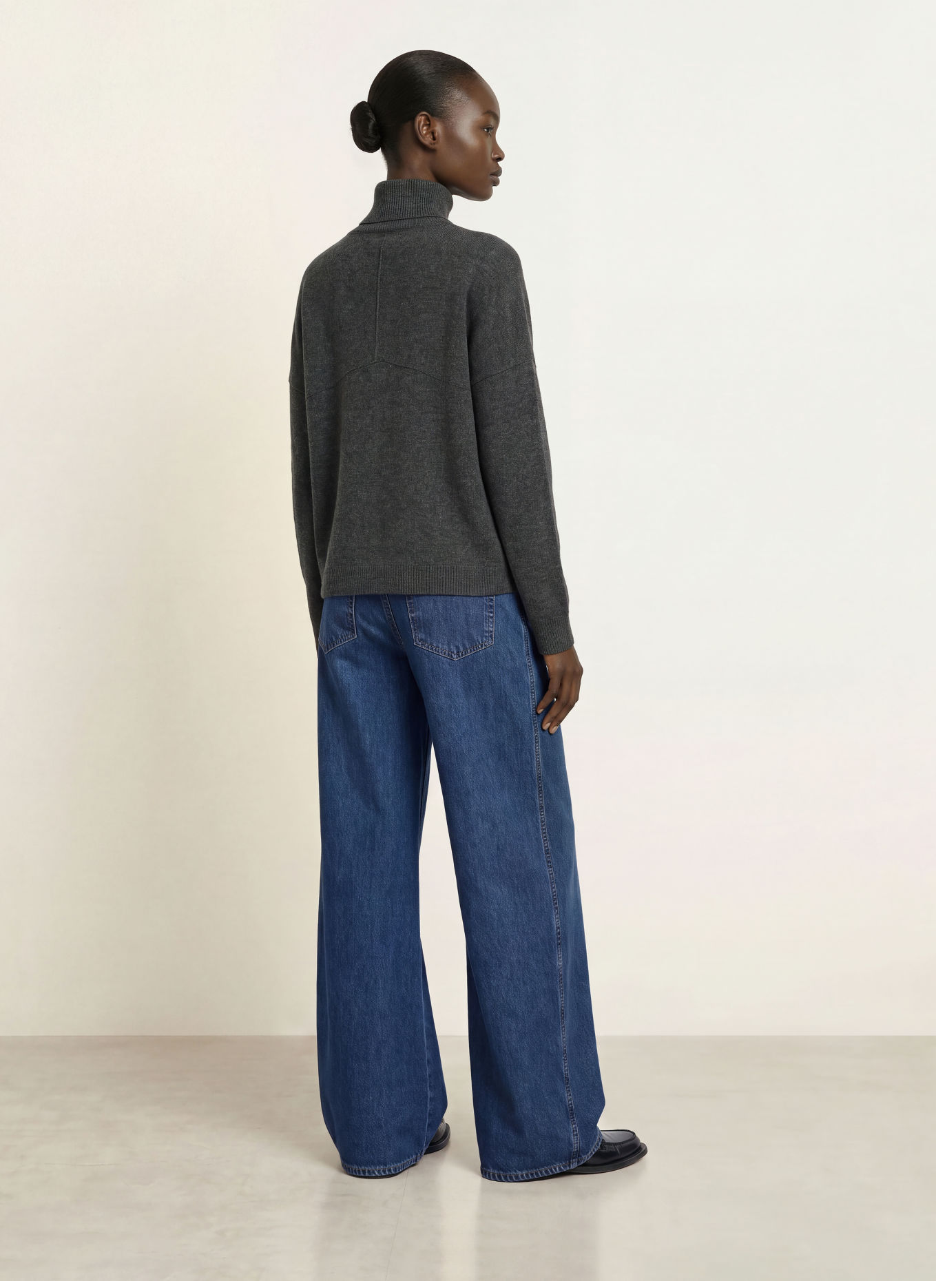 CLOSED turtleneck sweater: DARK GRAY