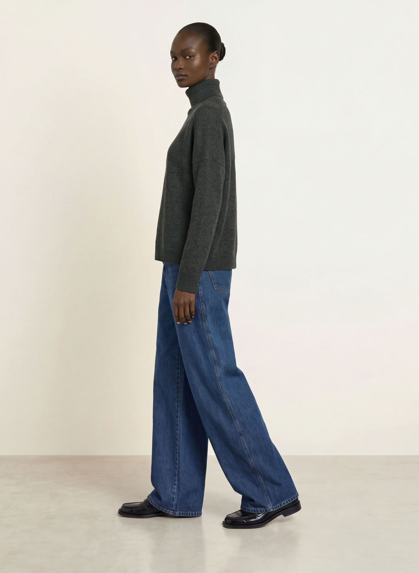CLOSED turtleneck sweater: DARK GRAY