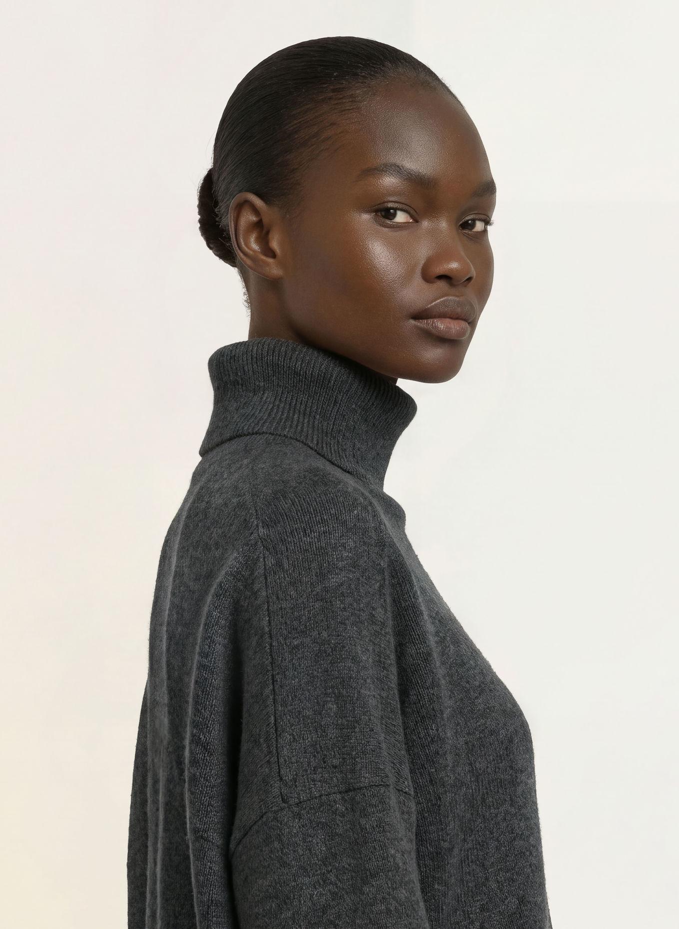 CLOSED turtleneck sweater: DARK GRAY