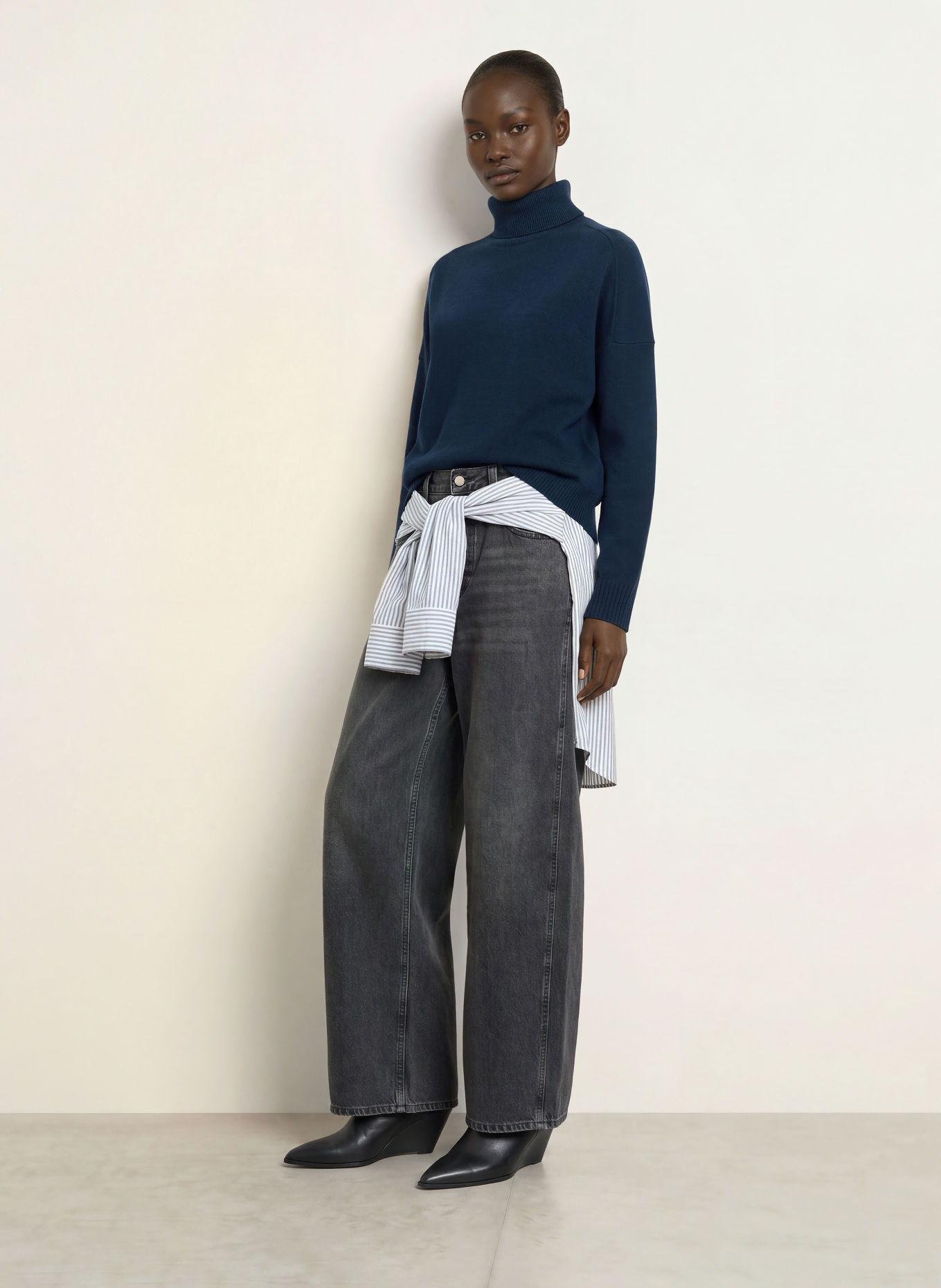 CLOSED Rollkragenpullover: DUNKELBLAU