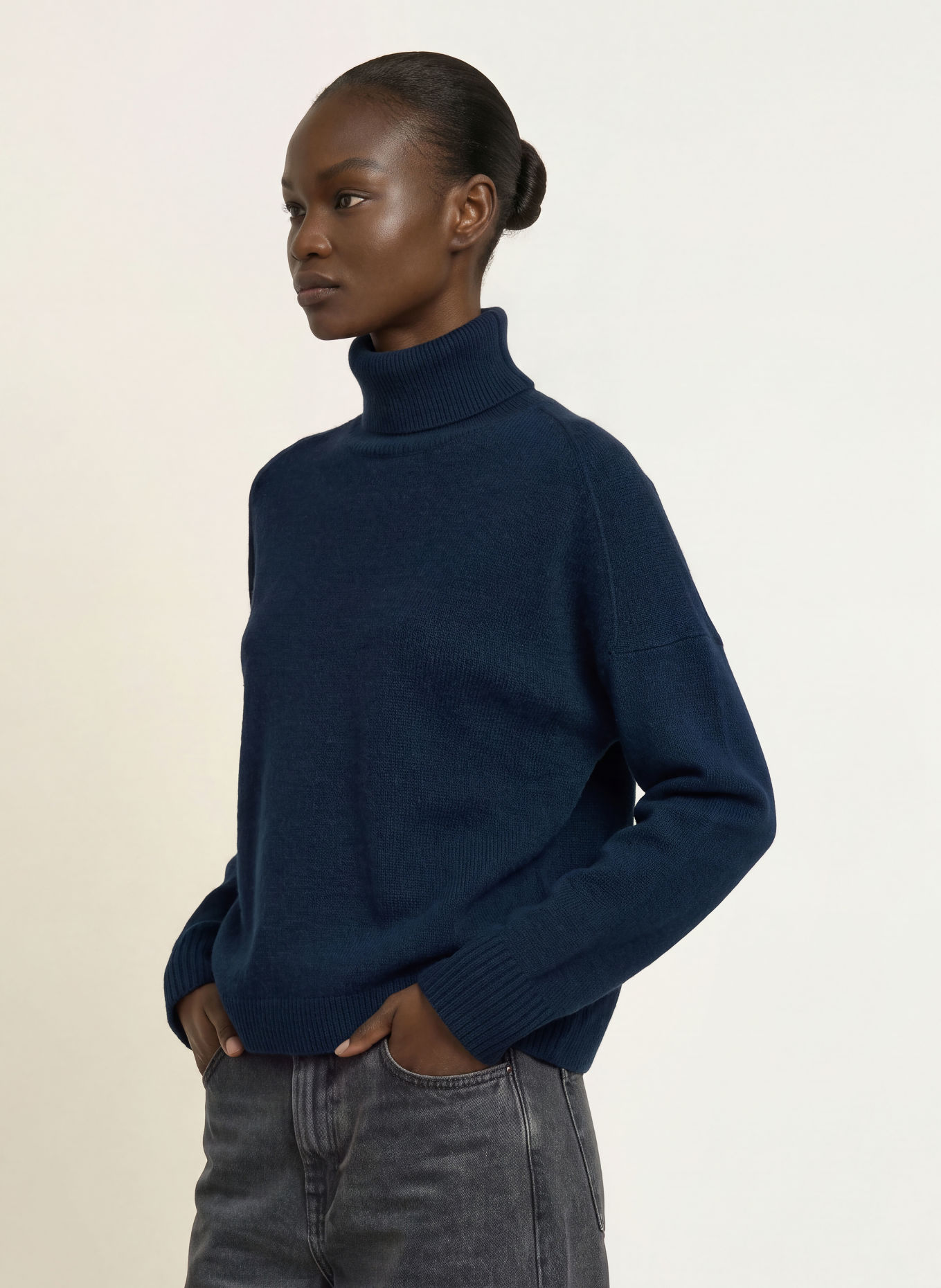 CLOSED Rollkragenpullover: DUNKELBLAU