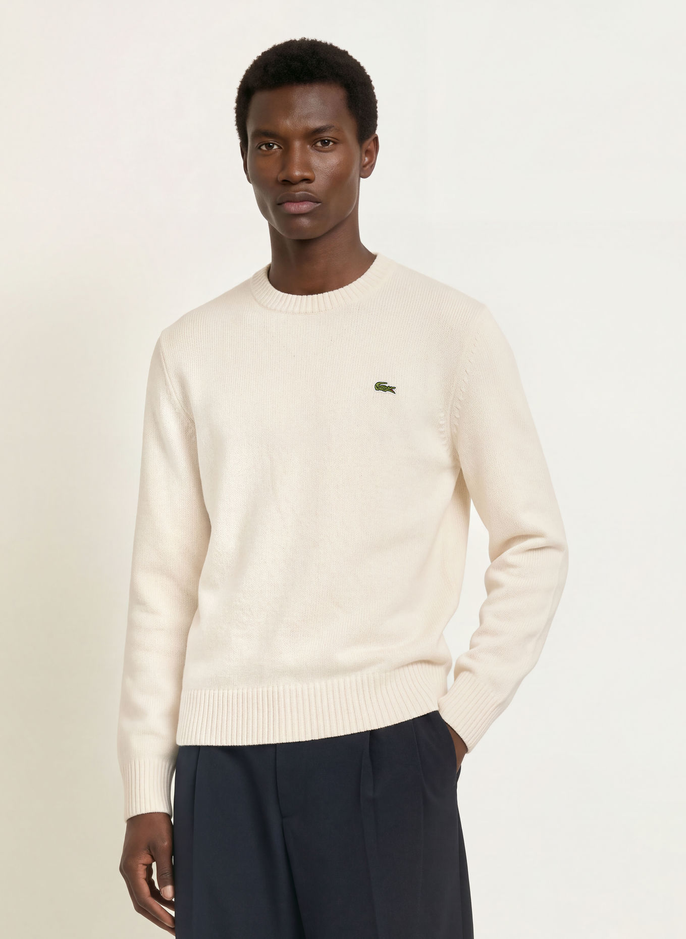 LACOSTE sweater: CREAM
