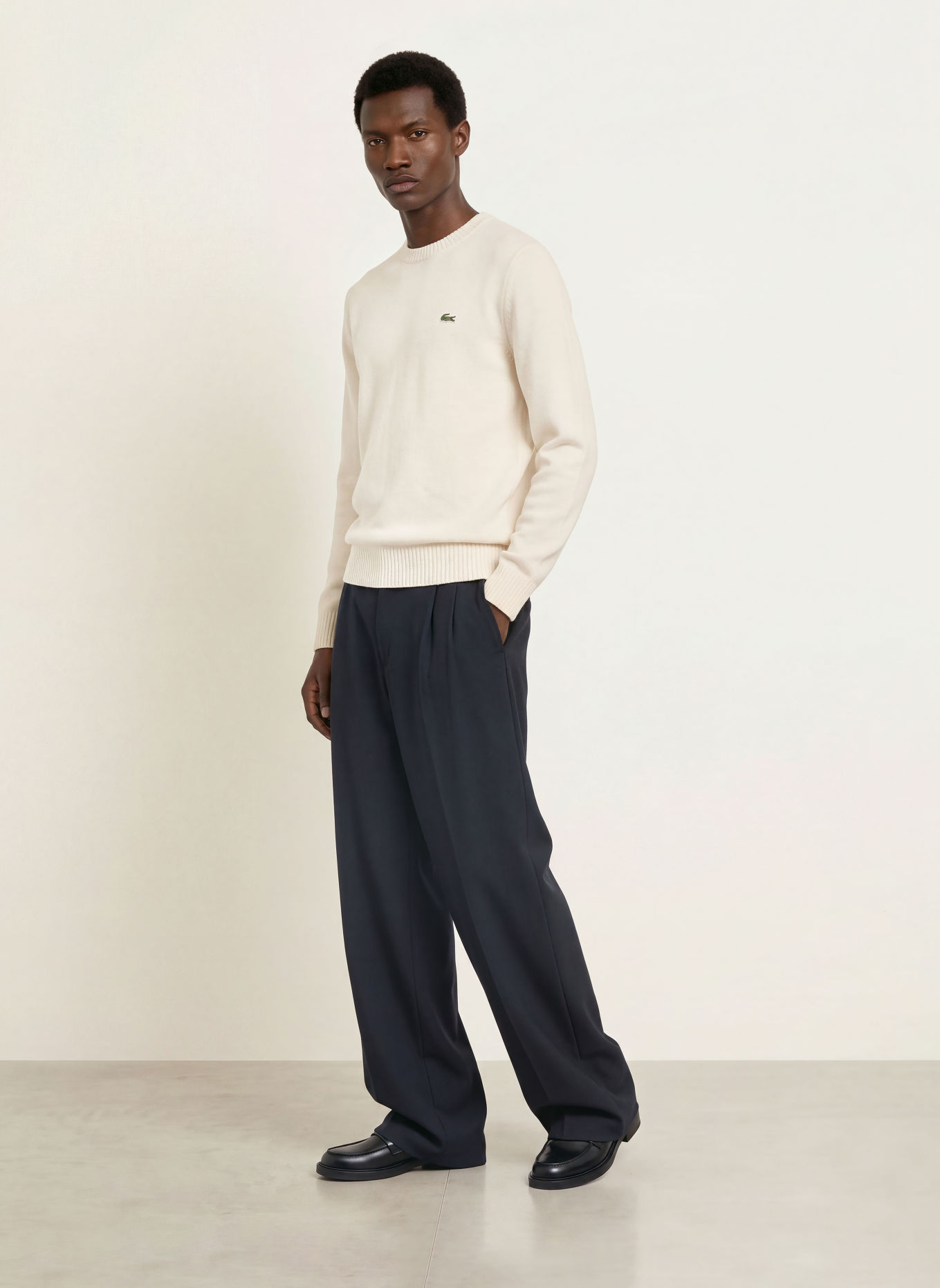 LACOSTE sweater: CREAM