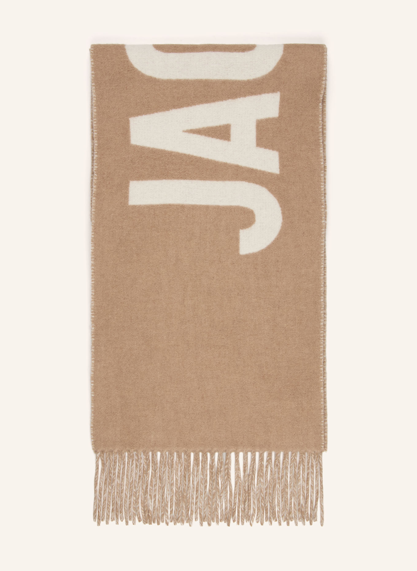 JACQUEMUS L'ECHARPE JACQUEMUS Scarf: TAUPE / CREAM