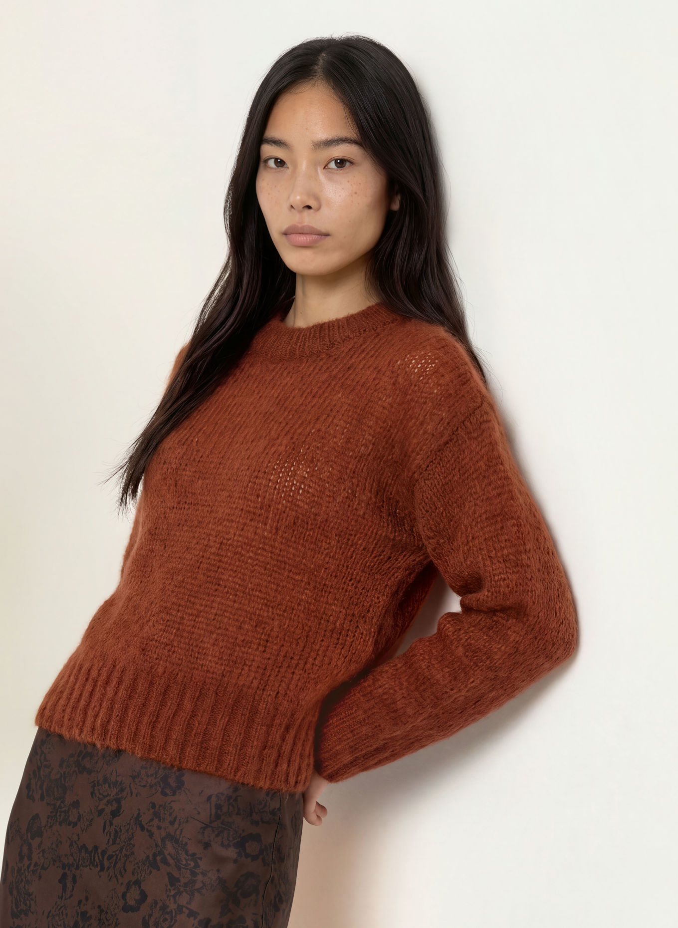 Part Two Mohair trui SILLEPW: BRUIN