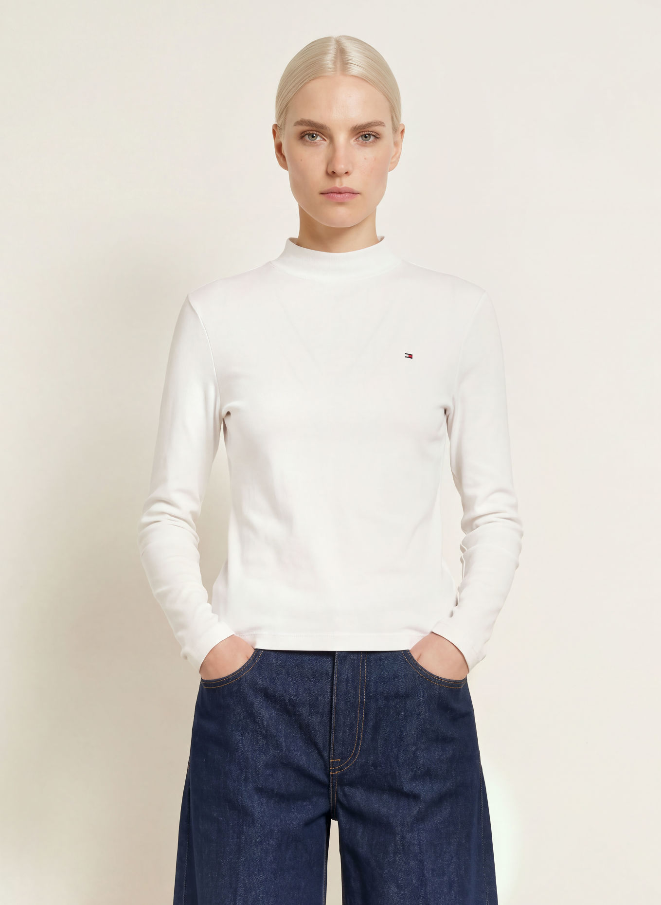 TOMMY HILFIGER Longsleeve: WEISS