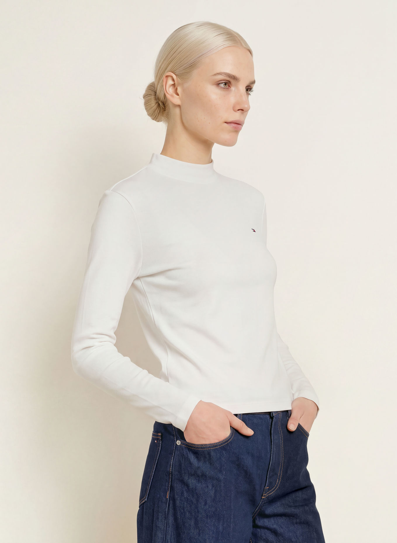 TOMMY HILFIGER Longsleeve: WEISS