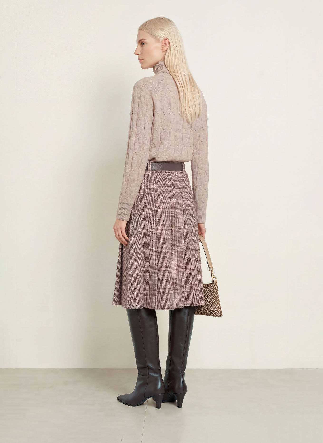 TOMMY HILFIGER Turtleneck sweater: BEIGE