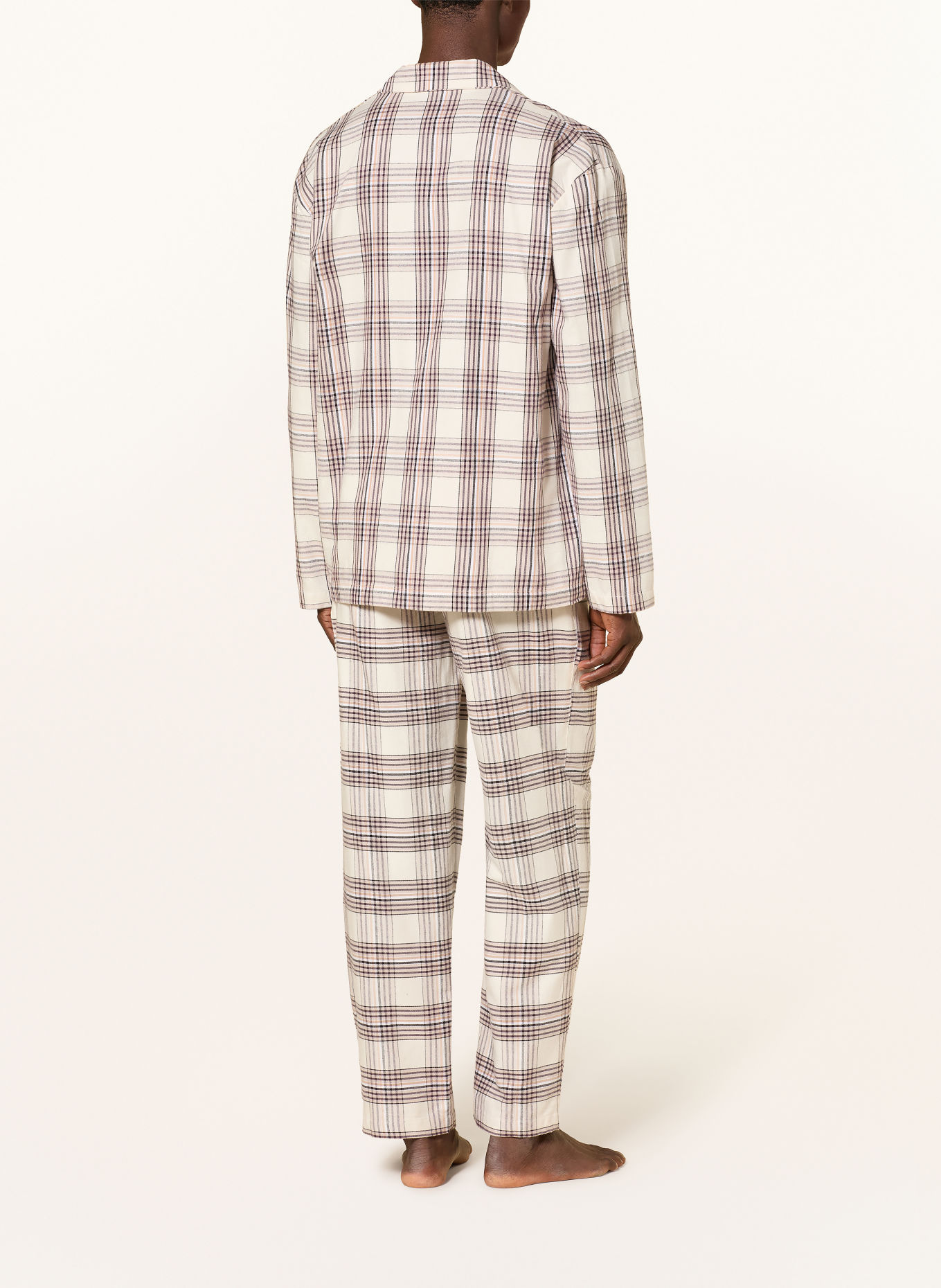 BOSS Pijama HOLIDAY: ECRU / MARO DESCHIS / NEGRU