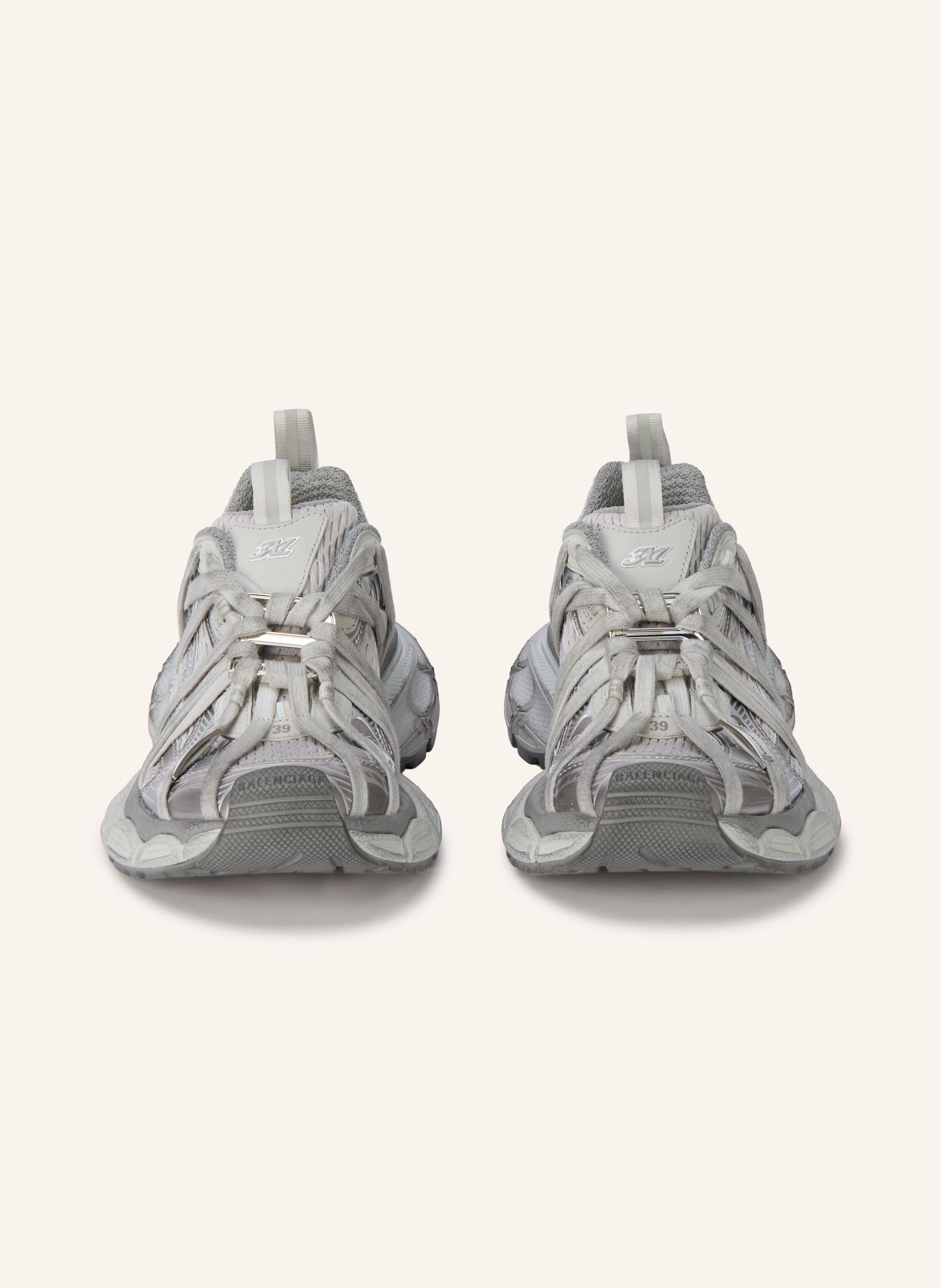 BALENCIAGA Sneakers 3XL EXTREME LACES B: GRIS / ARGENT