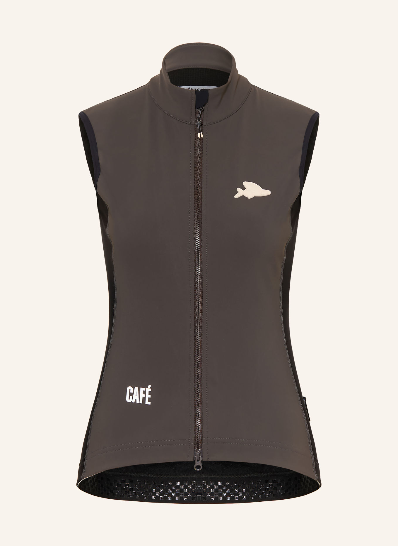 CAFÉ DU CYCLISTE Softshell fietsvest SIBILLE: DONKERGRIJS / ZWART