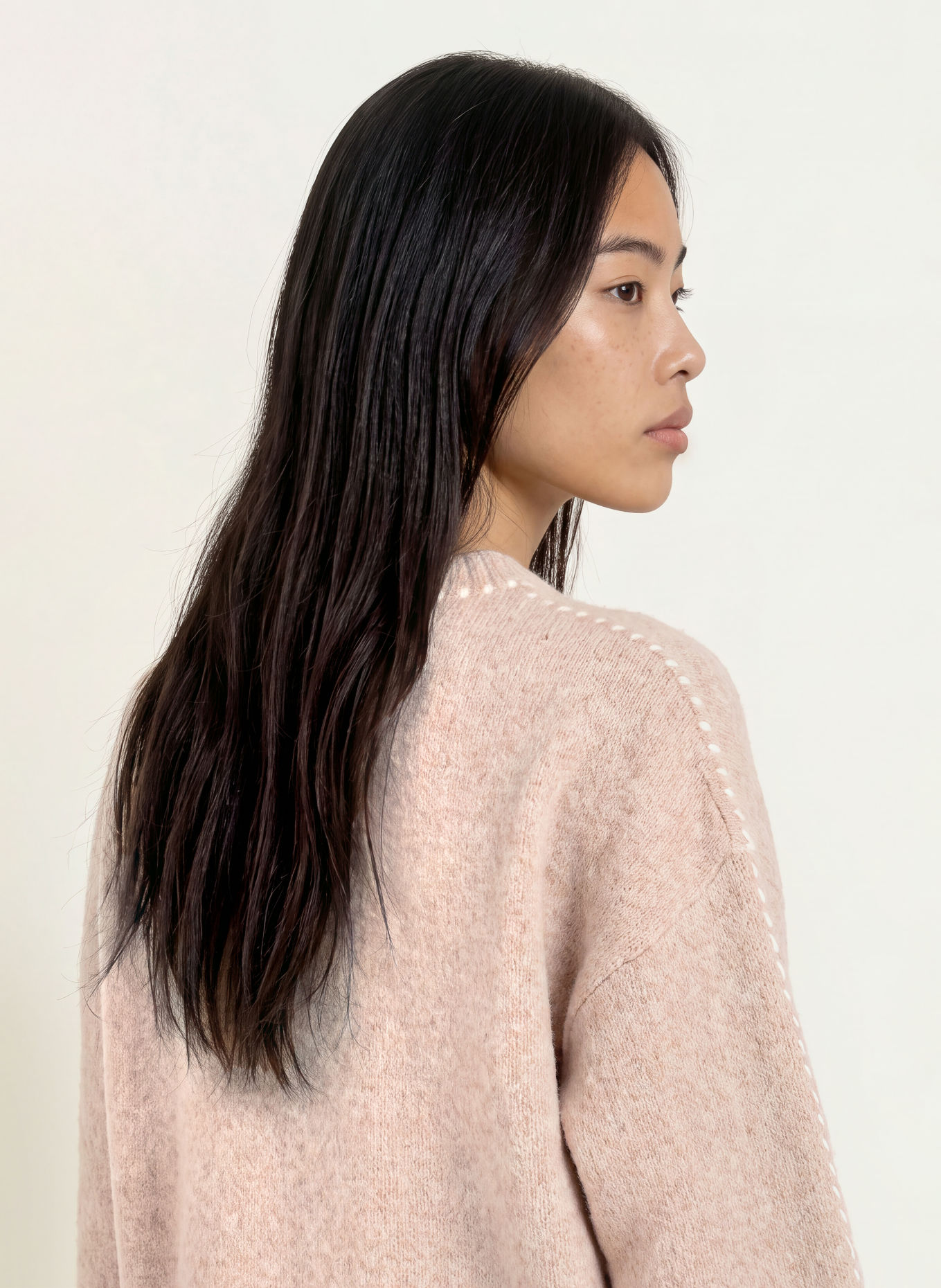 NEO NOIR Sweater ROEME: BEIGE / WHITE