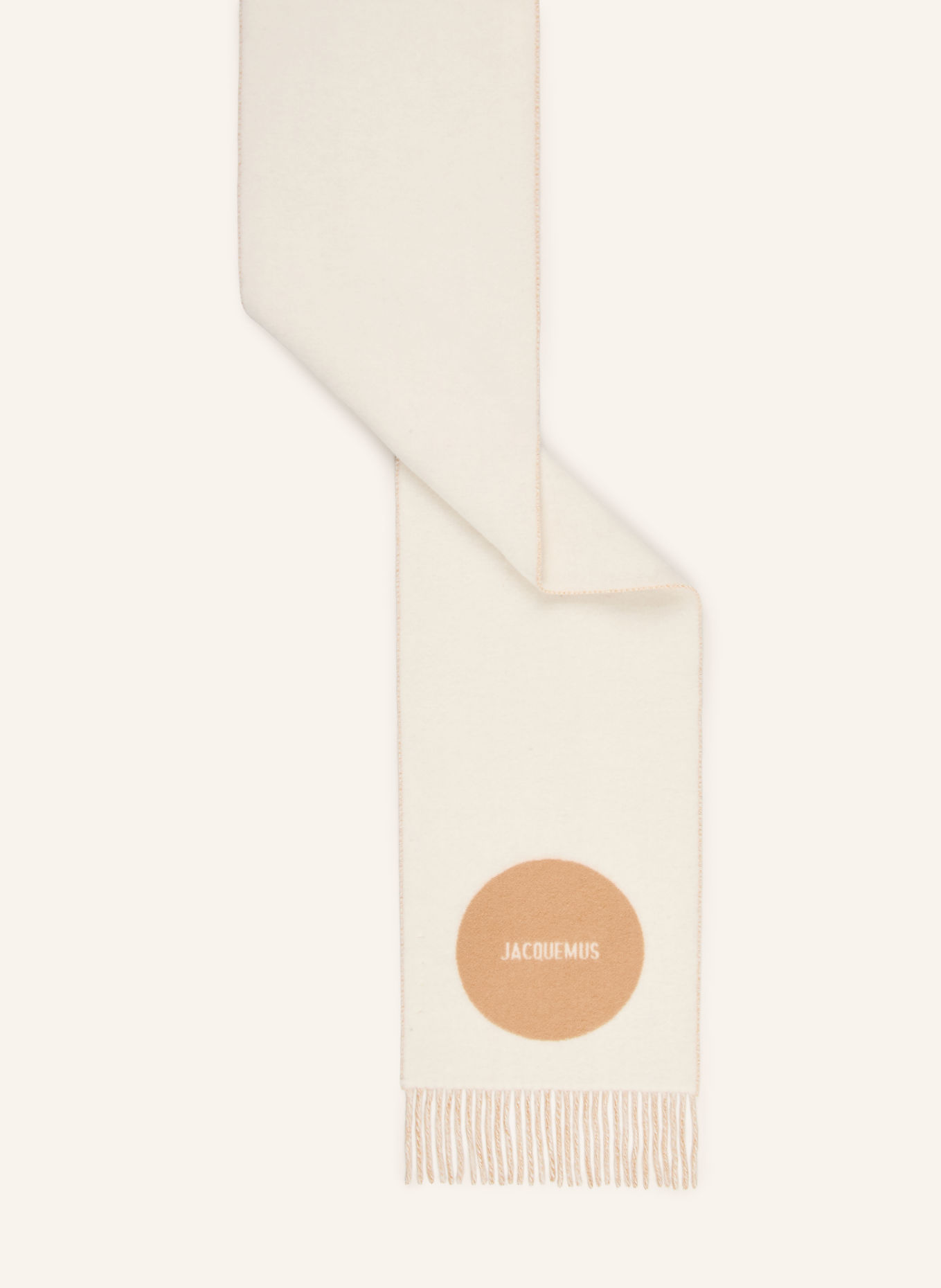 JACQUEMUS Scarves L'ECHARPE ROND CARRE Scarf: CREAM / BEIGE