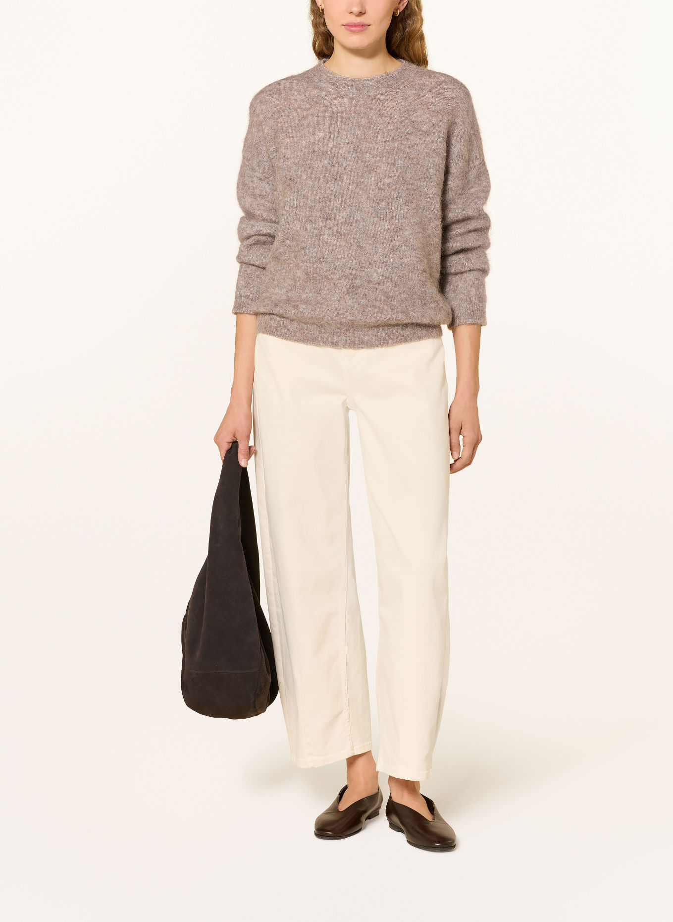 MAERZ MUENCHEN Pullover med mohair: TAUPE