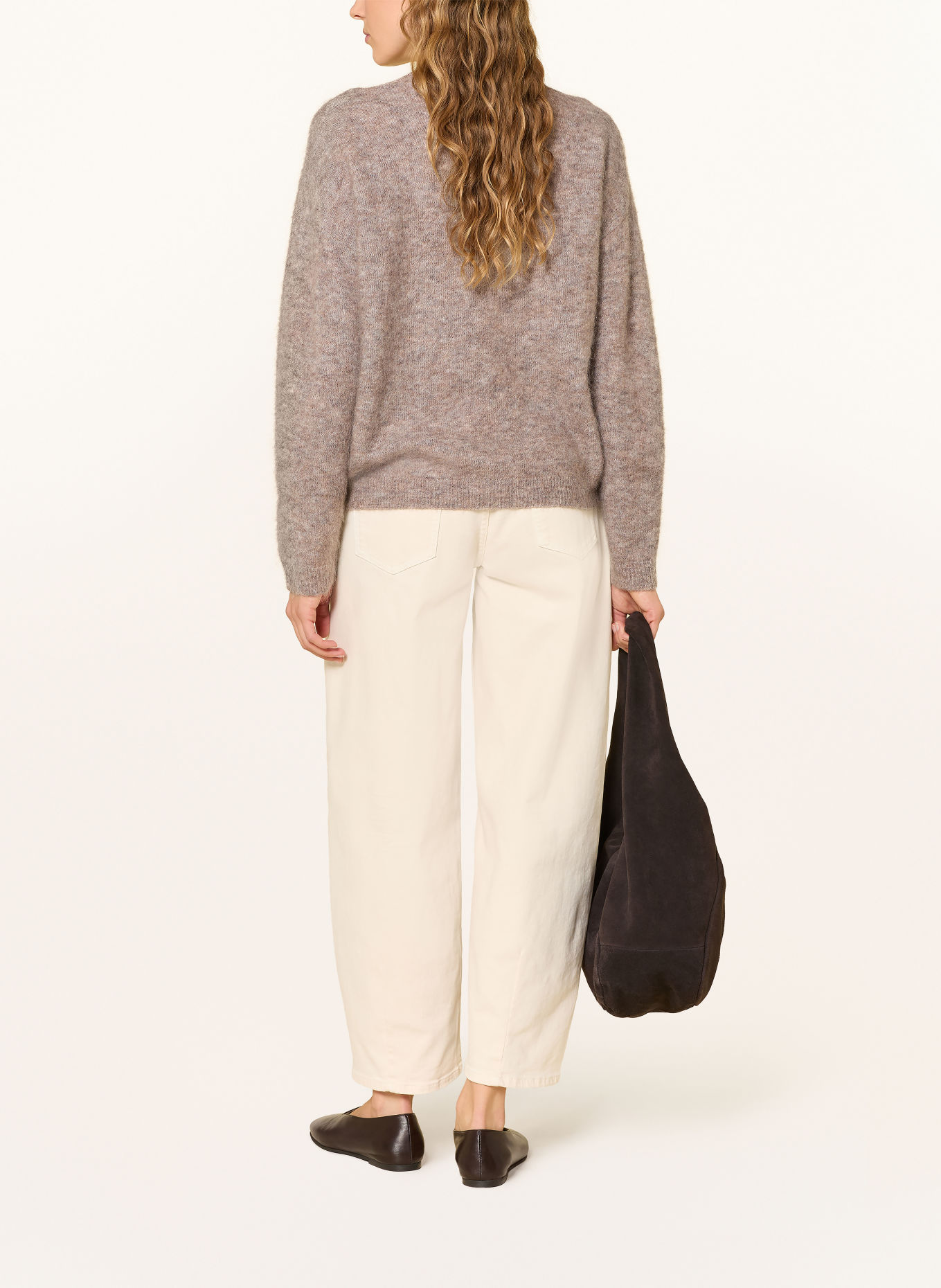 MAERZ MUENCHEN Pullover med mohair: TAUPE
