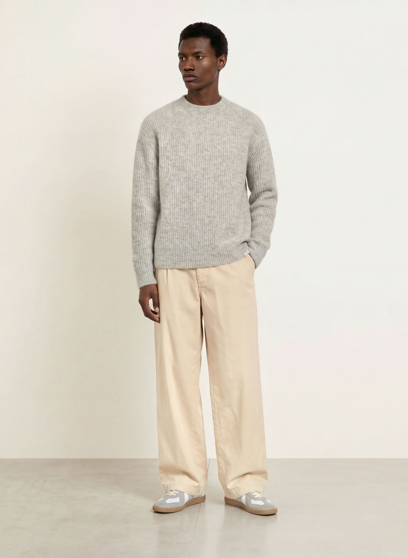 studio seidensticker Pullover mit Mohair: HELLGRAU