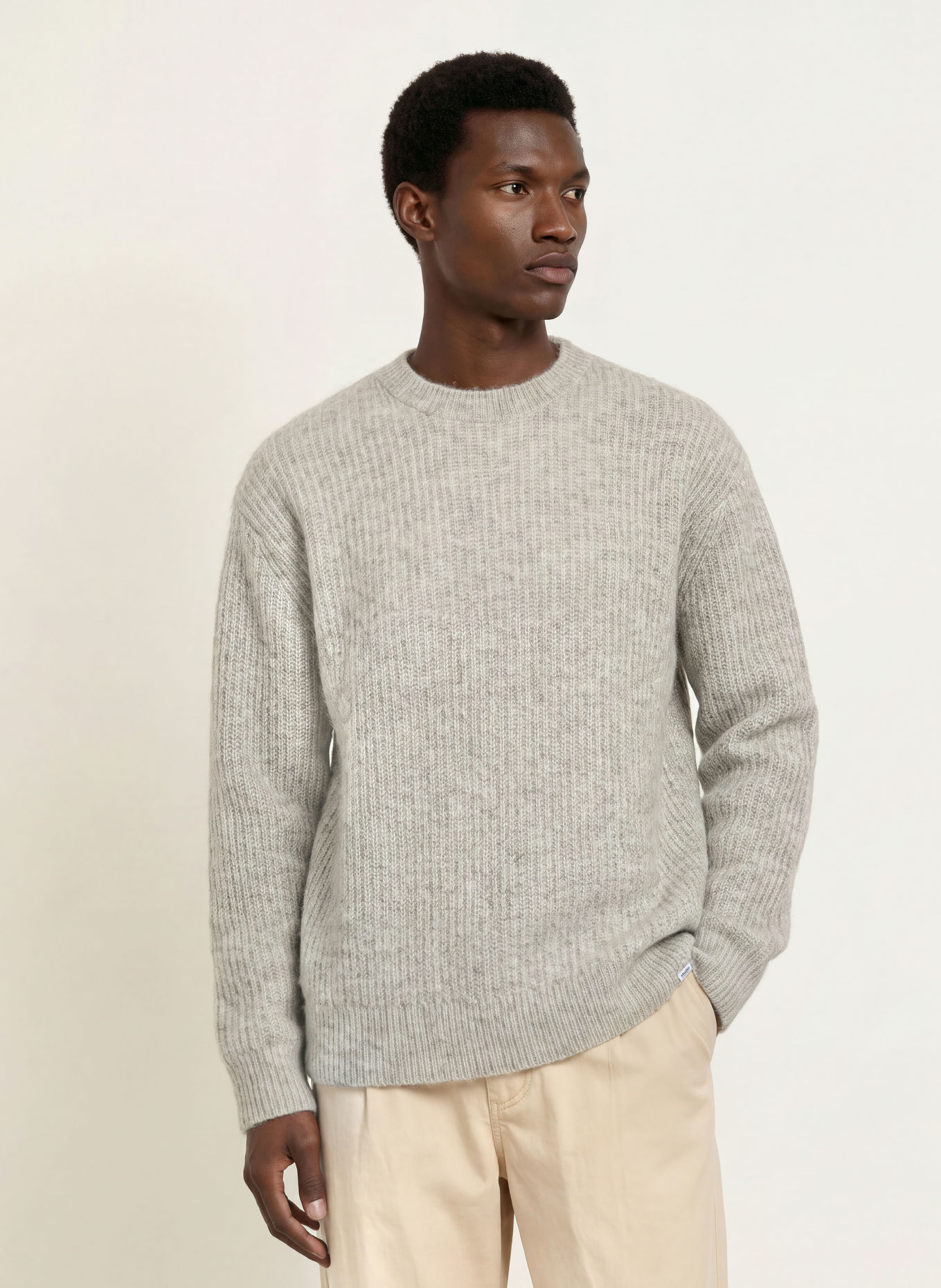 studio seidensticker Pullover mit Mohair: HELLGRAU