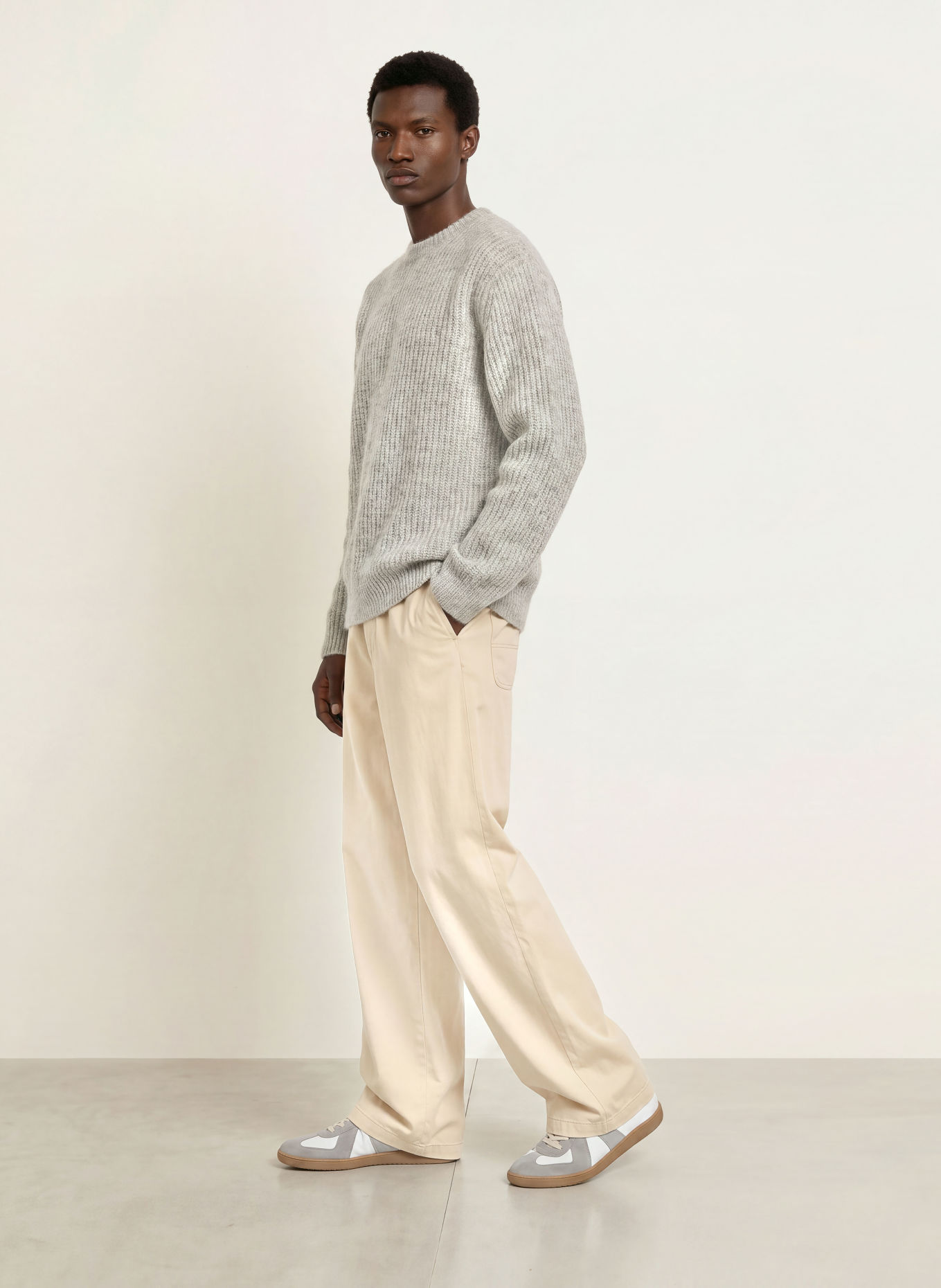 studio seidensticker Pullover mit Mohair: HELLGRAU