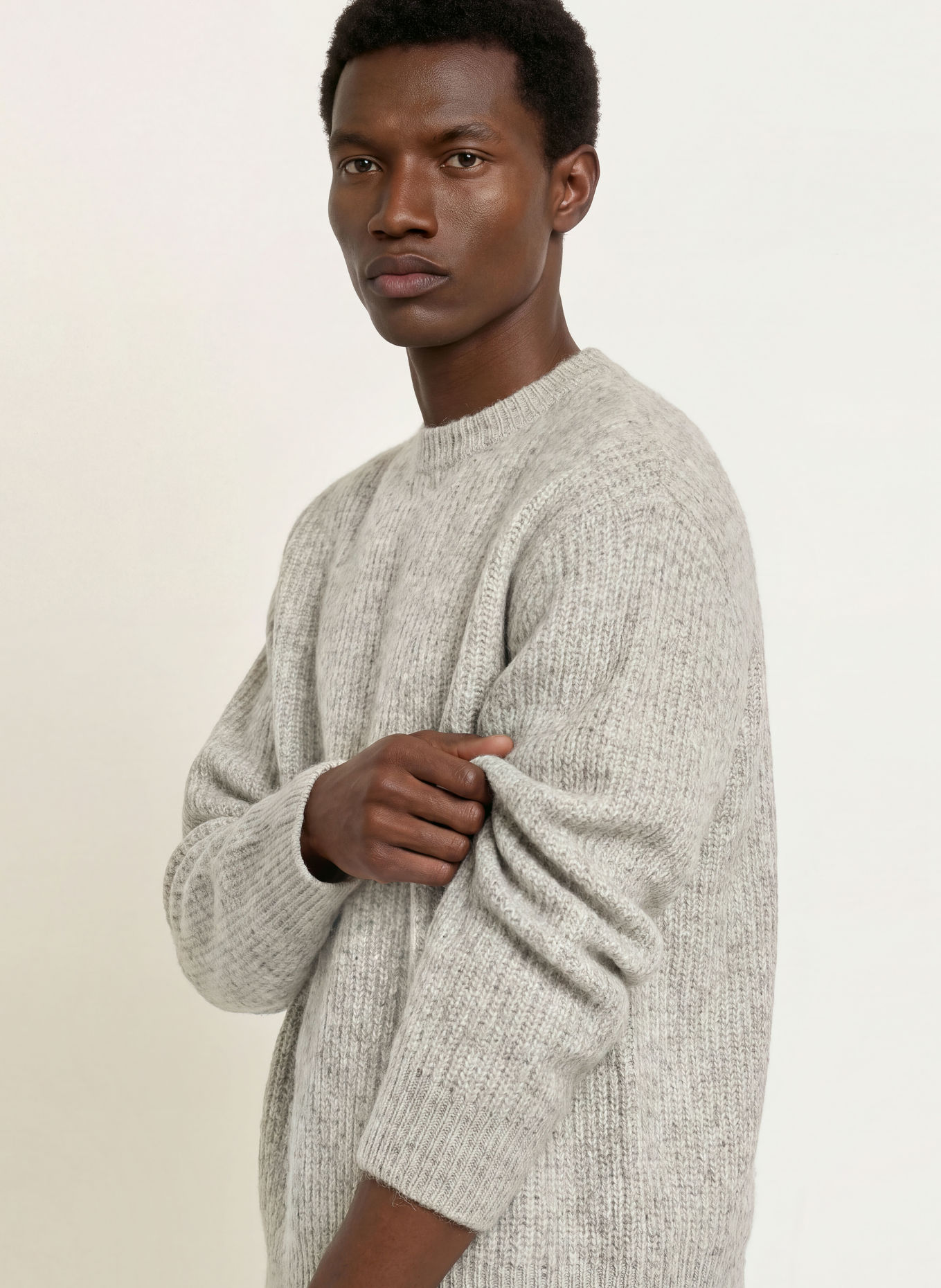 studio seidensticker Pullover mit Mohair: HELLGRAU