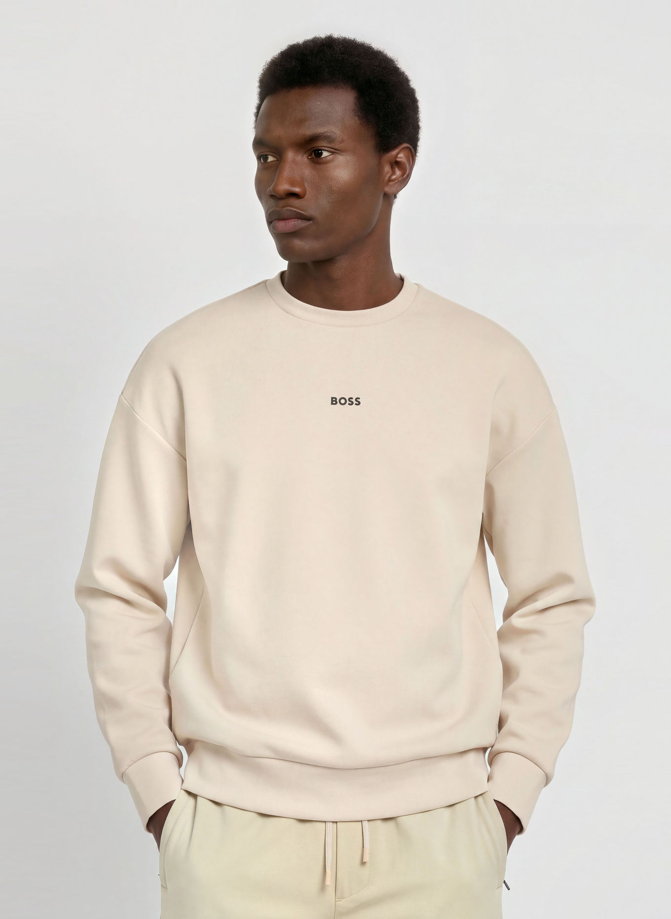 BOSS Sweatshirt STENSON: BEIGE