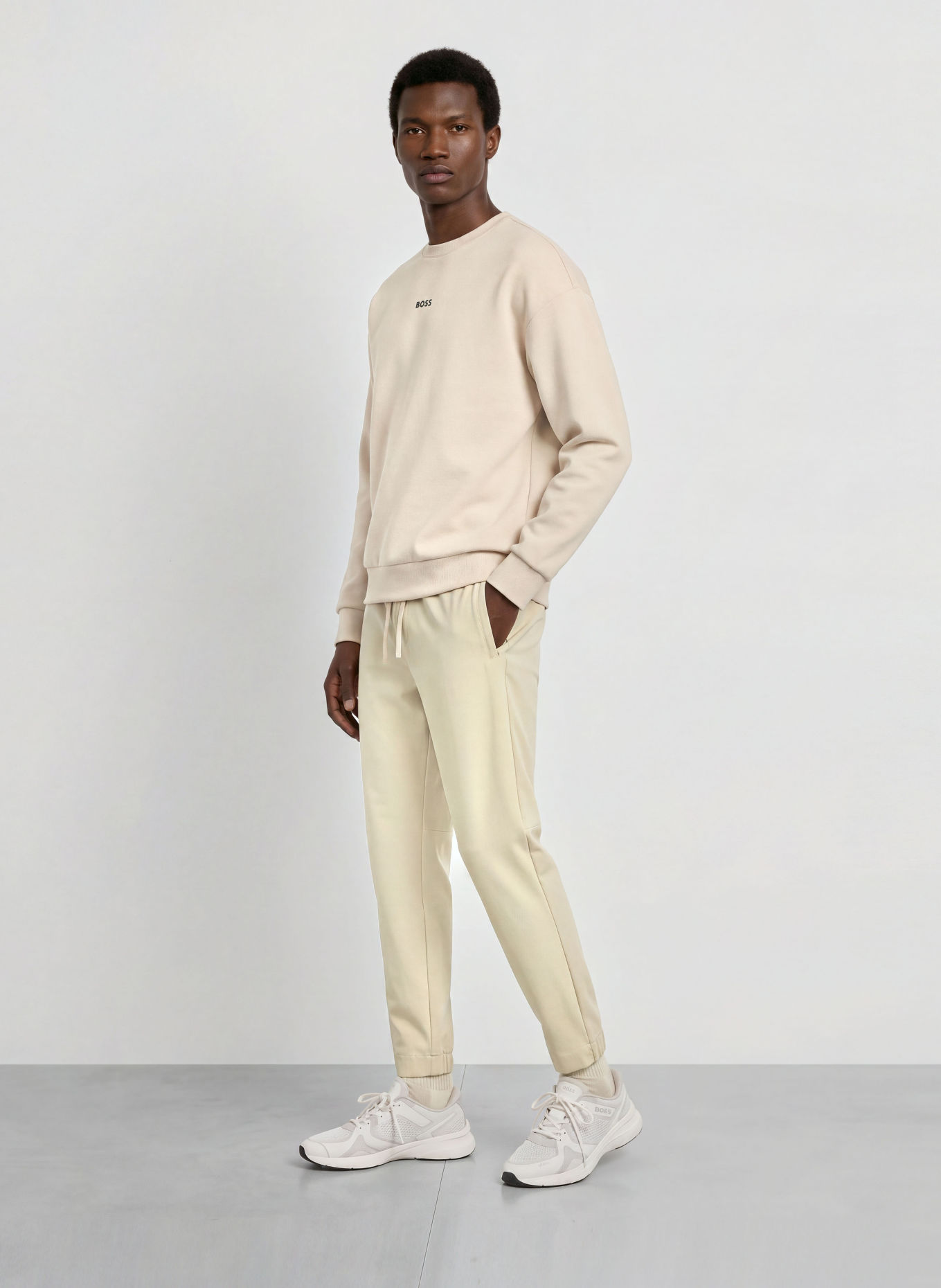 BOSS Sweatshirt STENSON: BEIGE