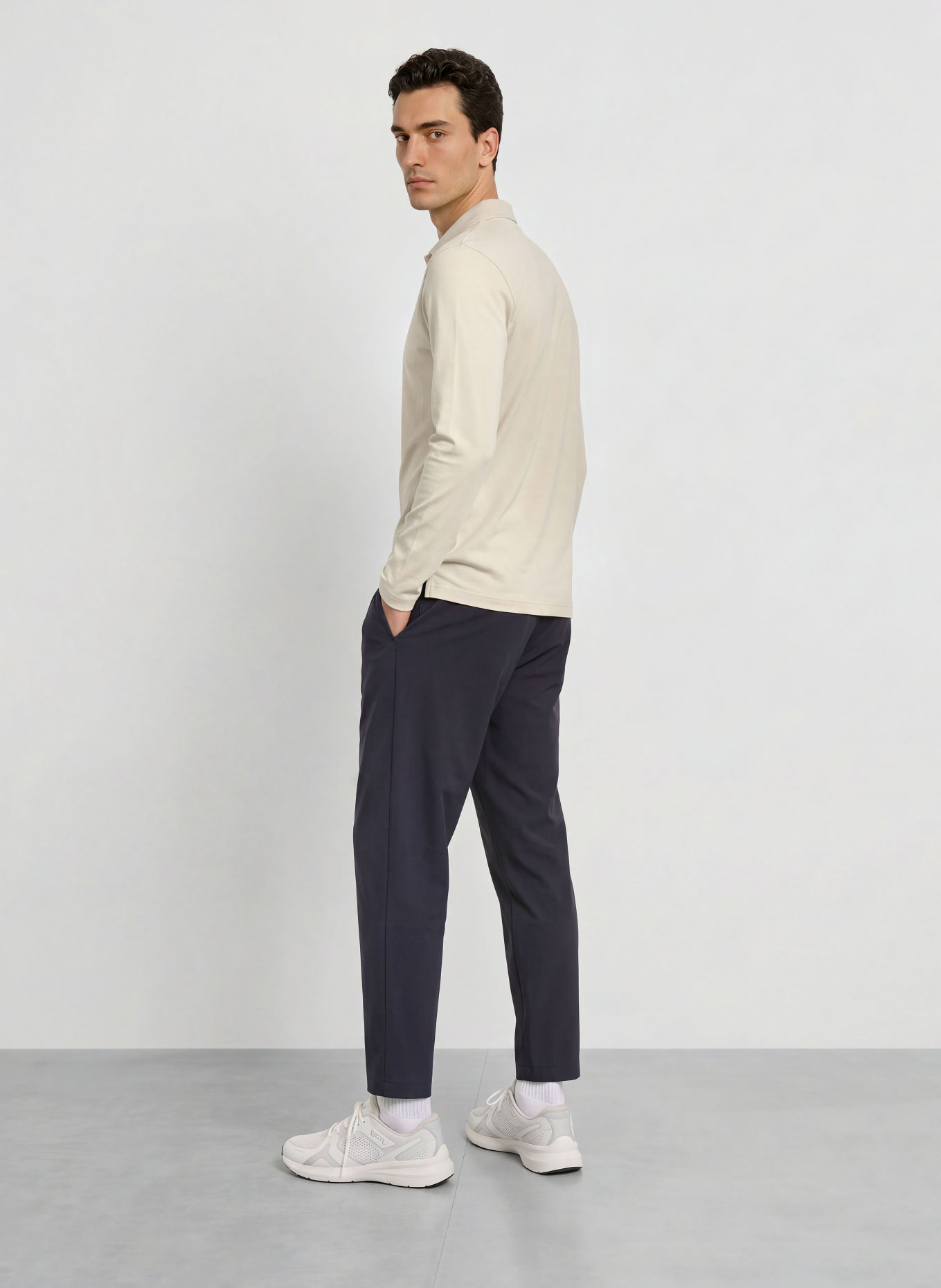 BOSS Jersey-polotröja PIROL Regular Fit: GRÄDDE