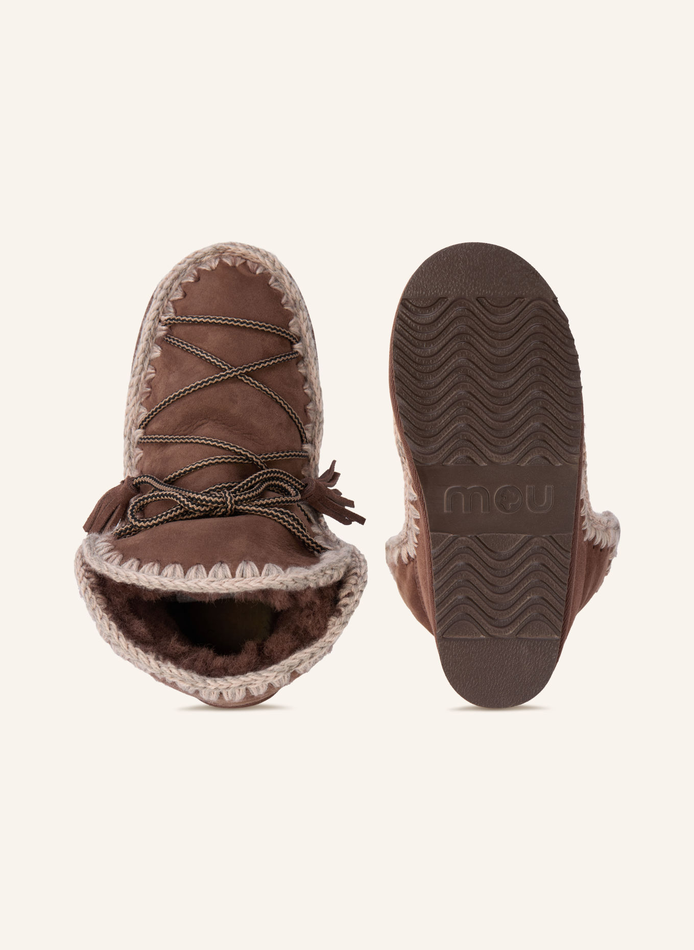 mou SCOUBIDOO LACE boots: DARK BROWN