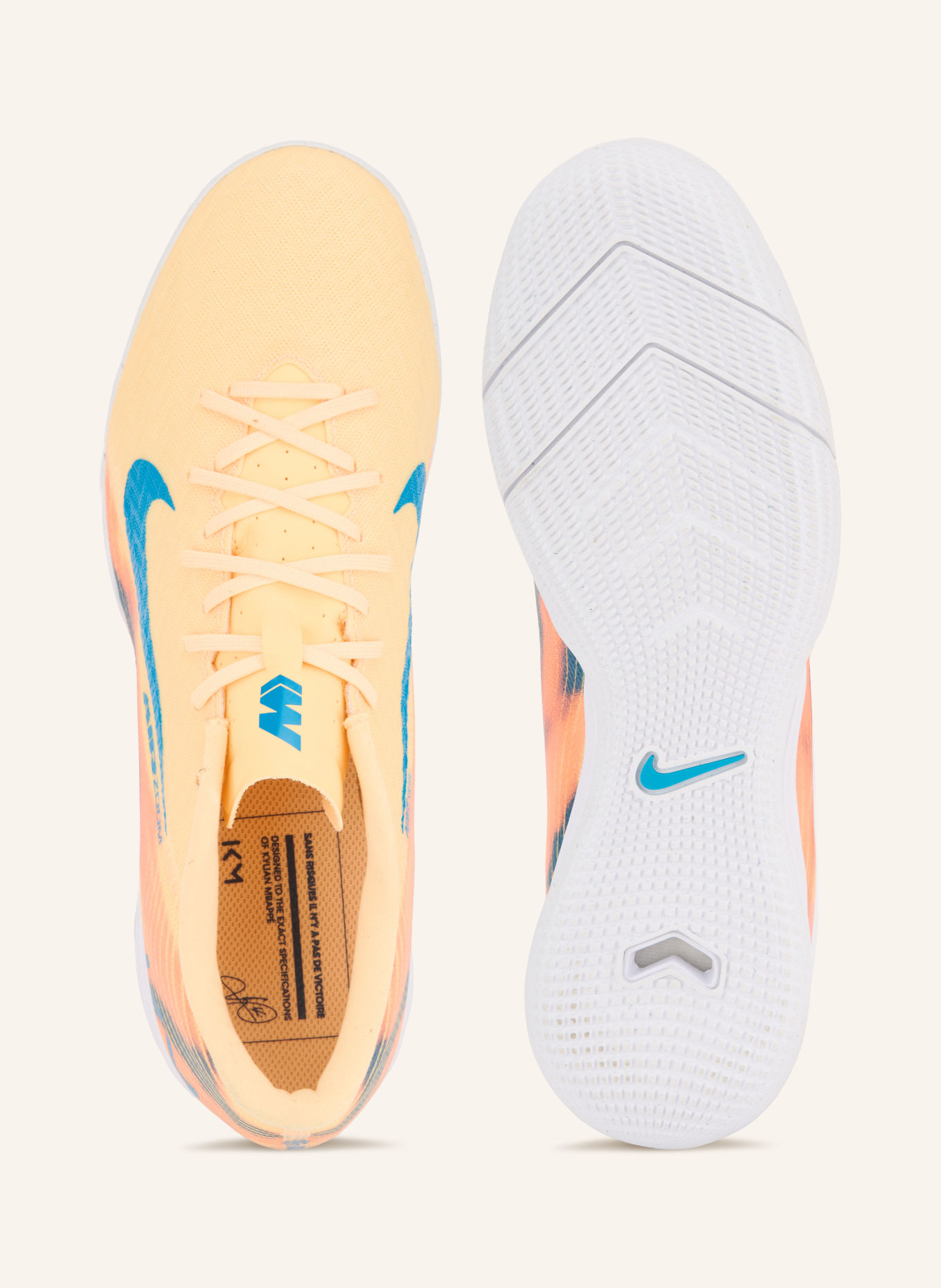 Nike Fotbollsskor ZOOM VAPOR 16 ACADEMY KM IC: NEONORANGE / NEONRÖD / NEONTURKOS