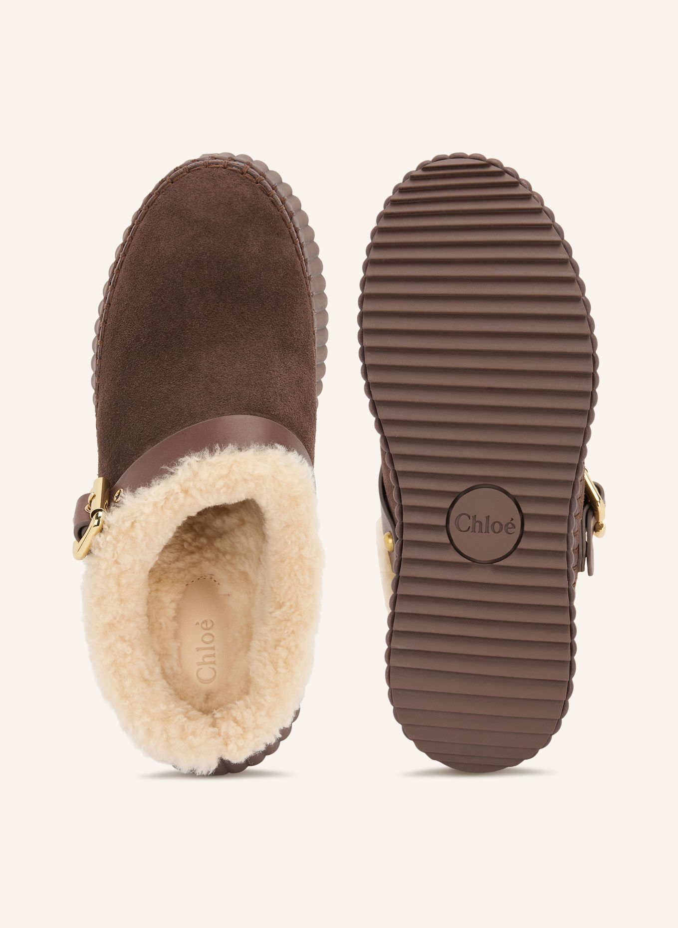 Chloé Plateau-Slipper NAMA: 28X SHARP BROWN
