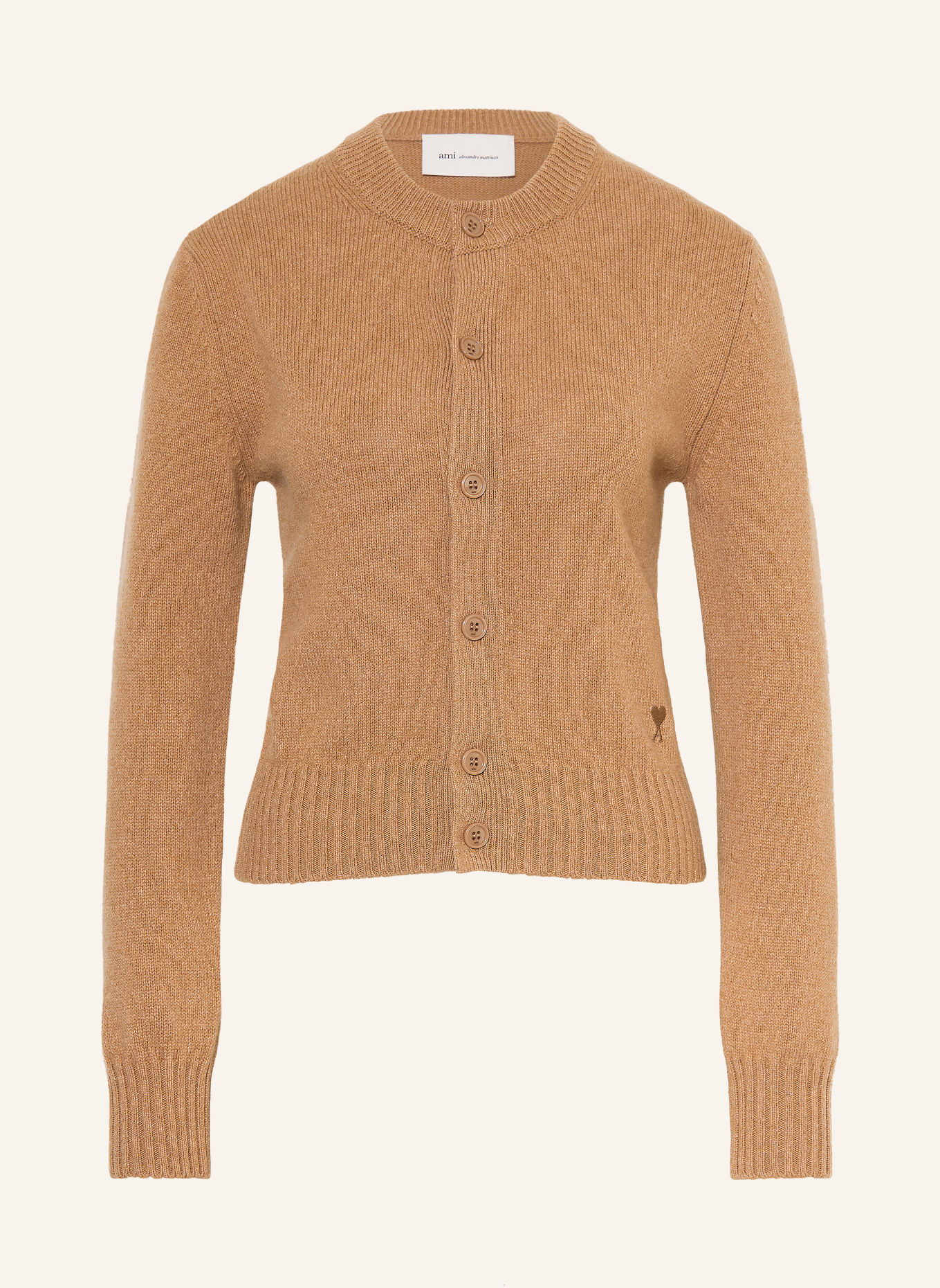 AMI PARIS Cardigan en cachemire: CHAMEAU
