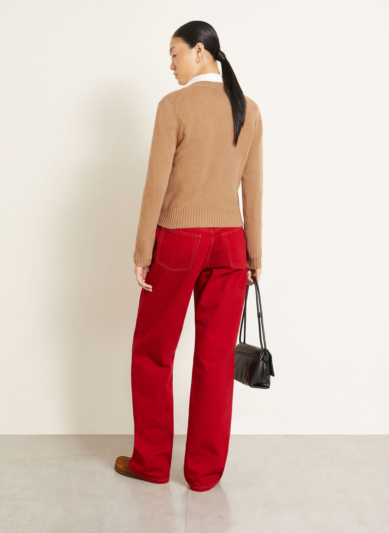 AMI PARIS Cardigan en cachemire: CHAMEAU