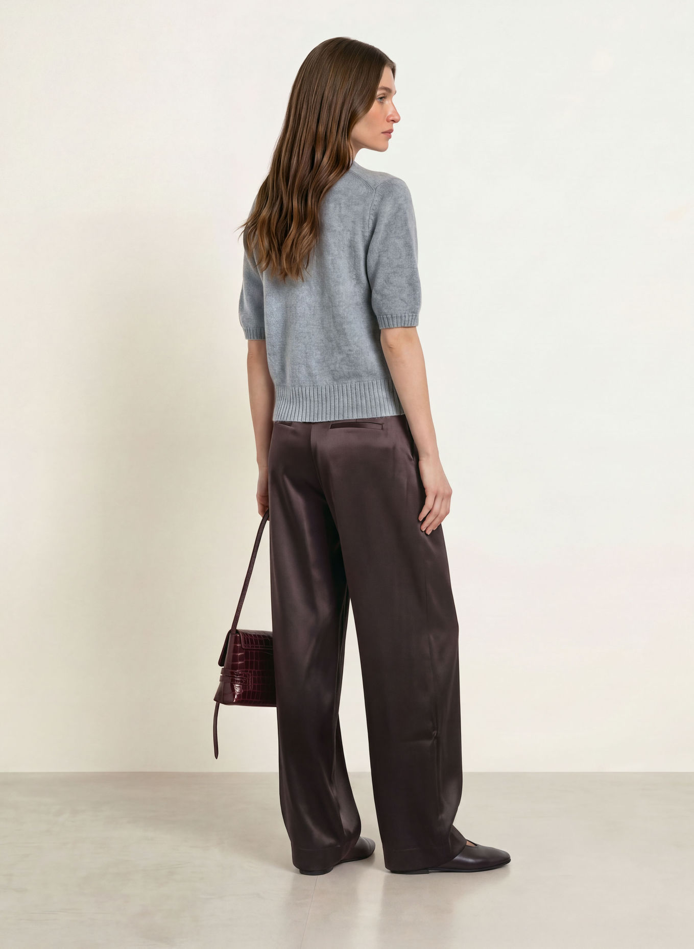 LADNERI Vest POUPETTE van kasjmier: GRIJS