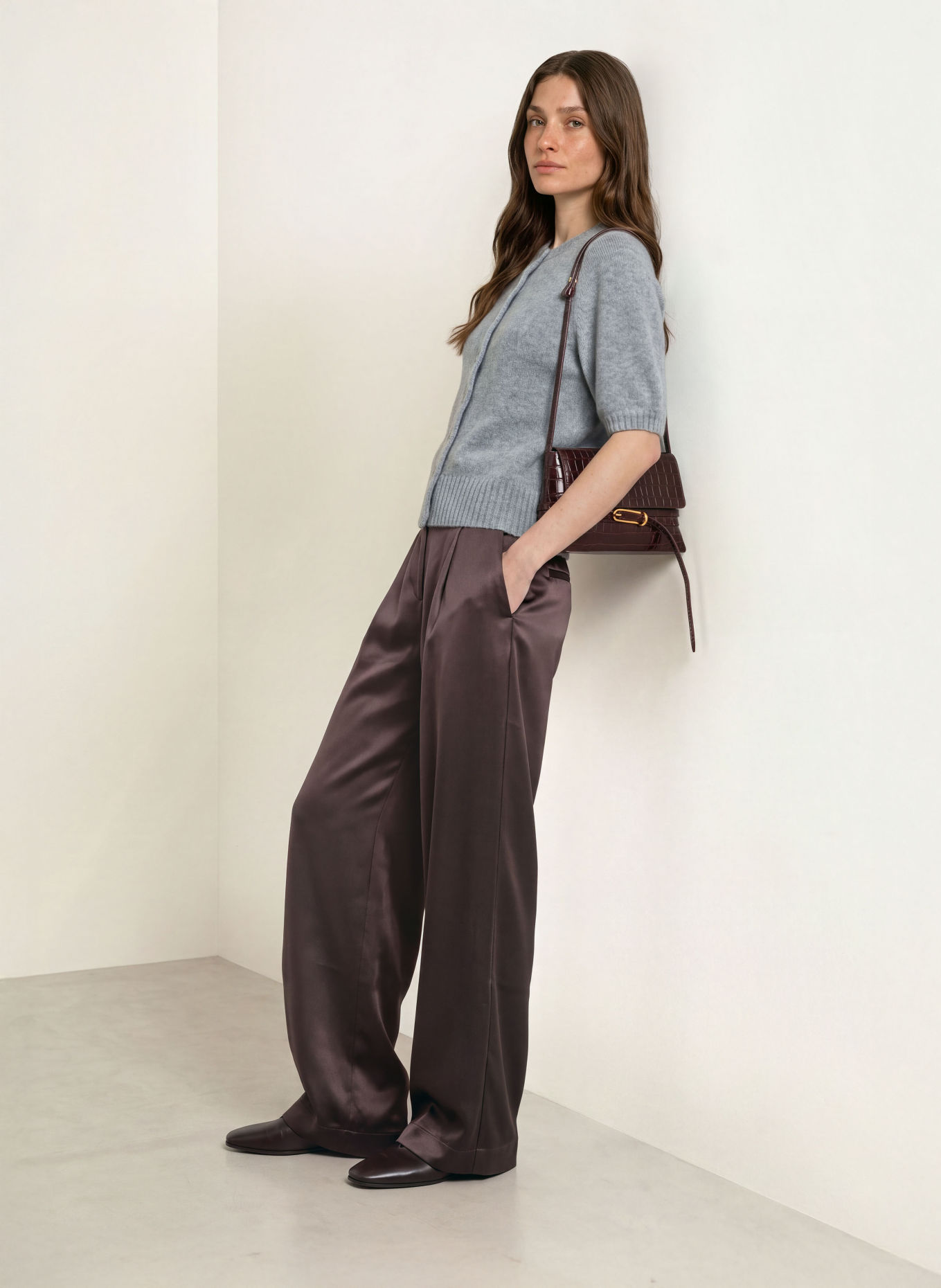 LADNERI Vest POUPETTE van kasjmier: GRIJS