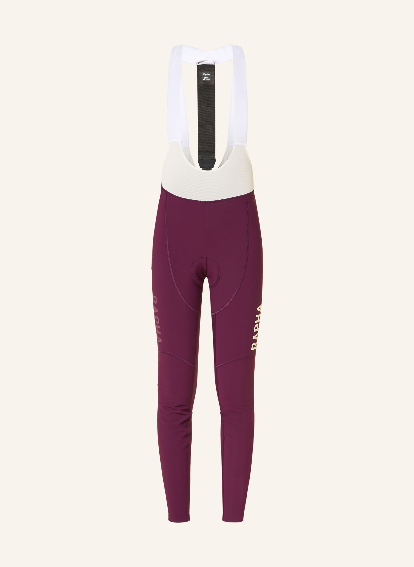 Rapha Cuissard PRO TEAM WINTER III avec bretelles et peau de chamois rembourrée: LILAS FONCÉ / BLANC