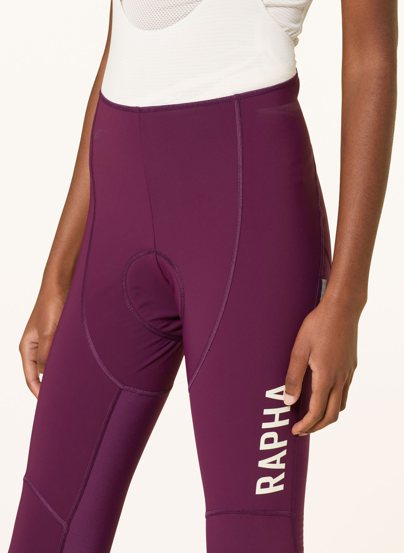 Rapha Cuissard PRO TEAM WINTER III avec bretelles et peau de chamois rembourrée: LILAS FONCÉ / BLANC