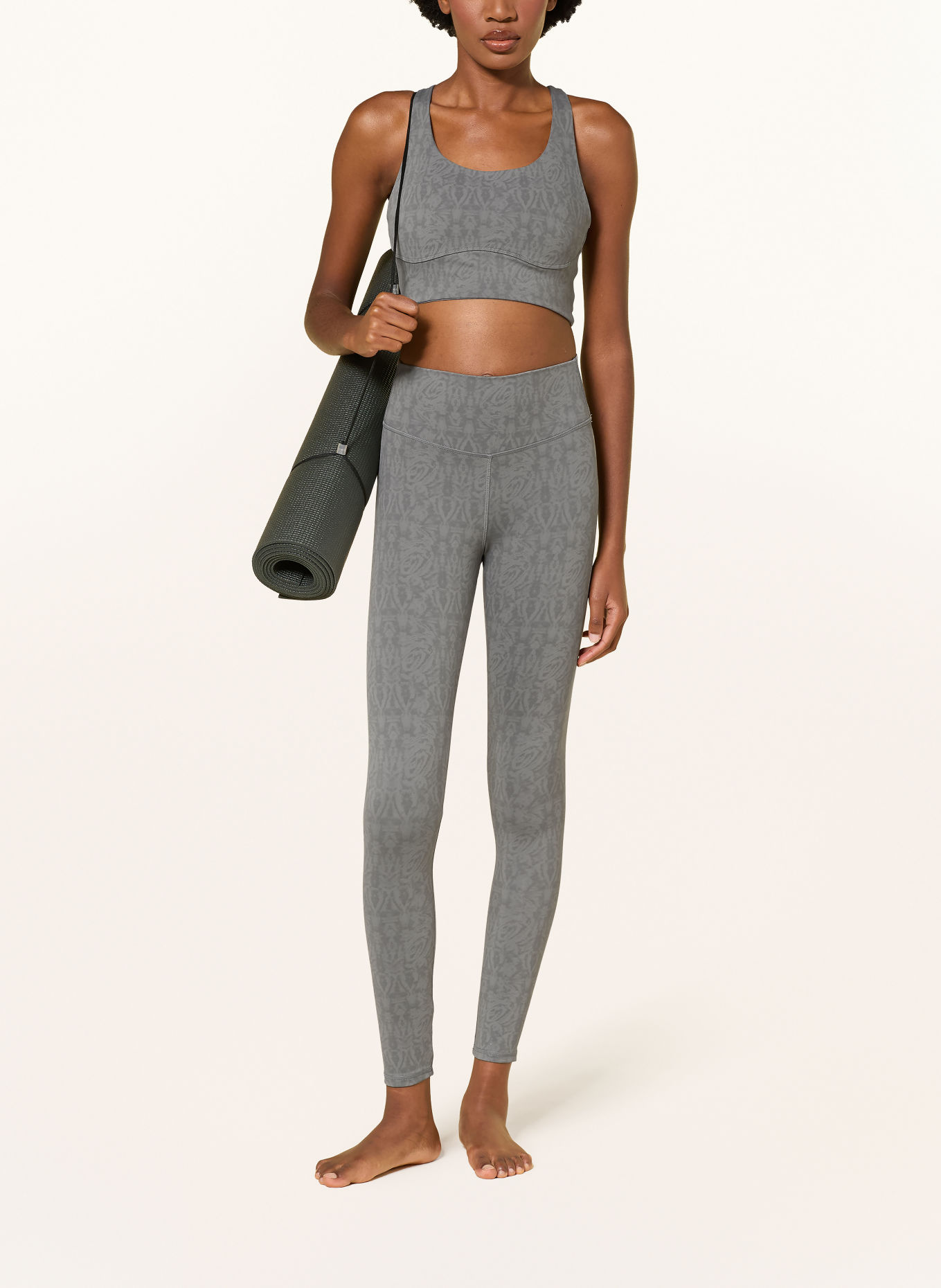 MANDALA Leggings MONO PRINTED: GRAY / DARK GRAY