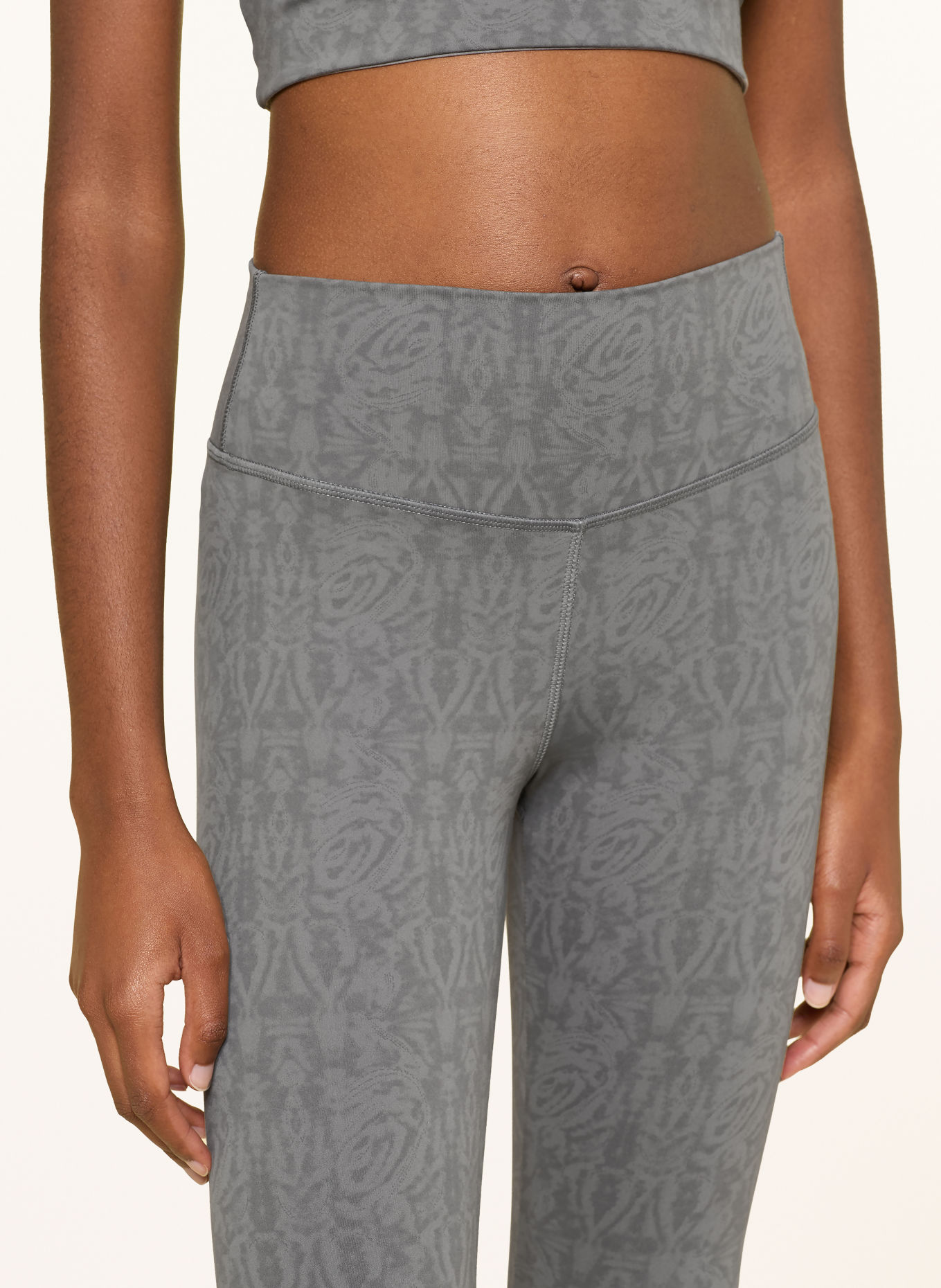 MANDALA Leggings MONO PRINTED: GRAY / DARK GRAY
