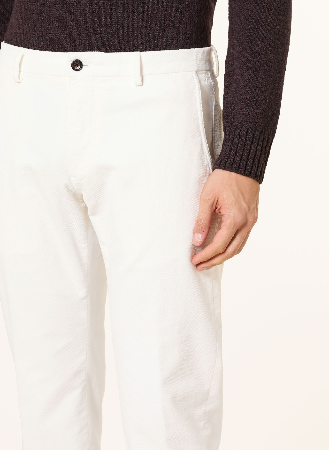 windsor. Velvet chino CINO Slim Fit: CREAM