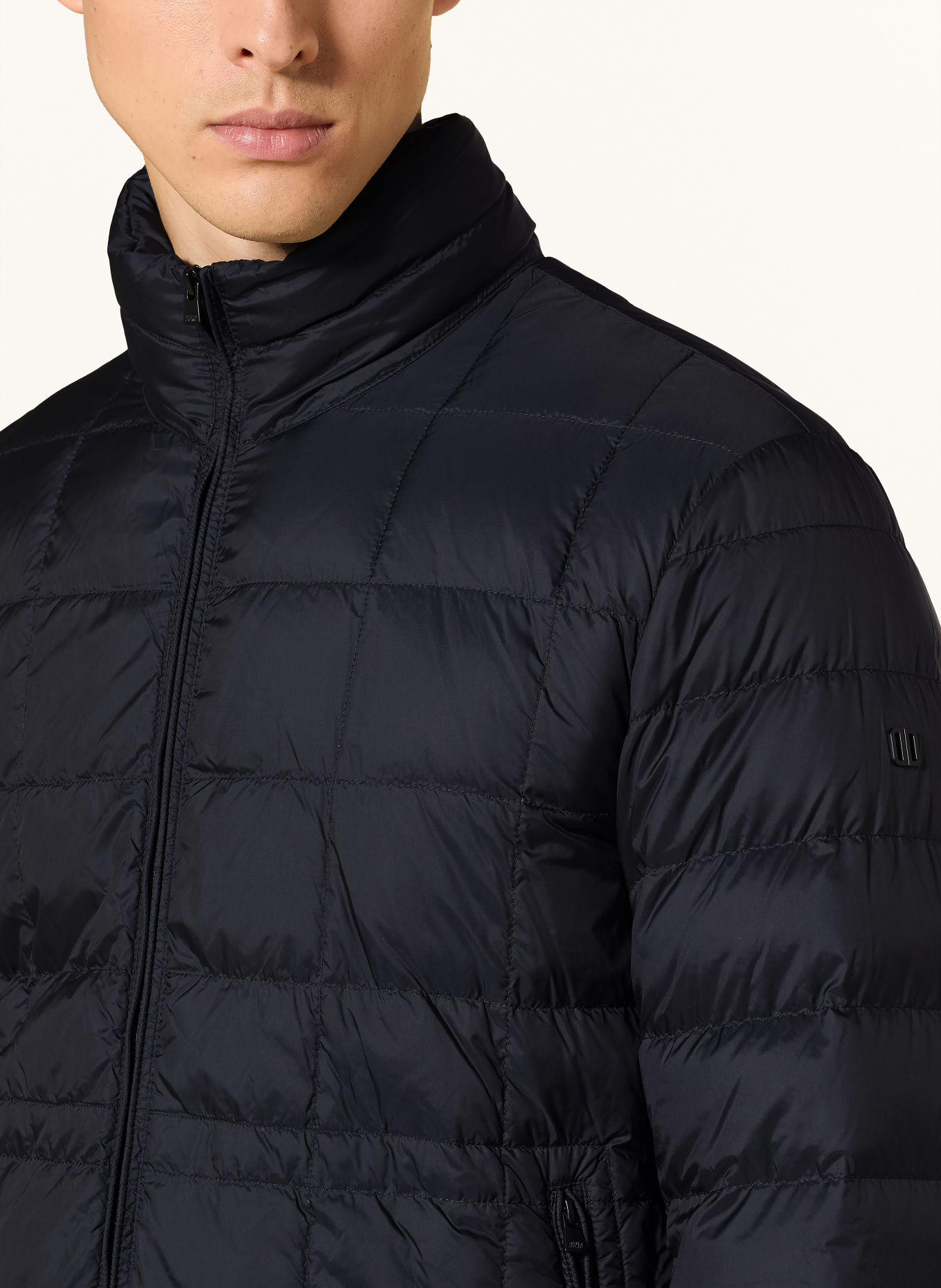 DUNO BJORN down jacket with removable trim: DARK BLUE