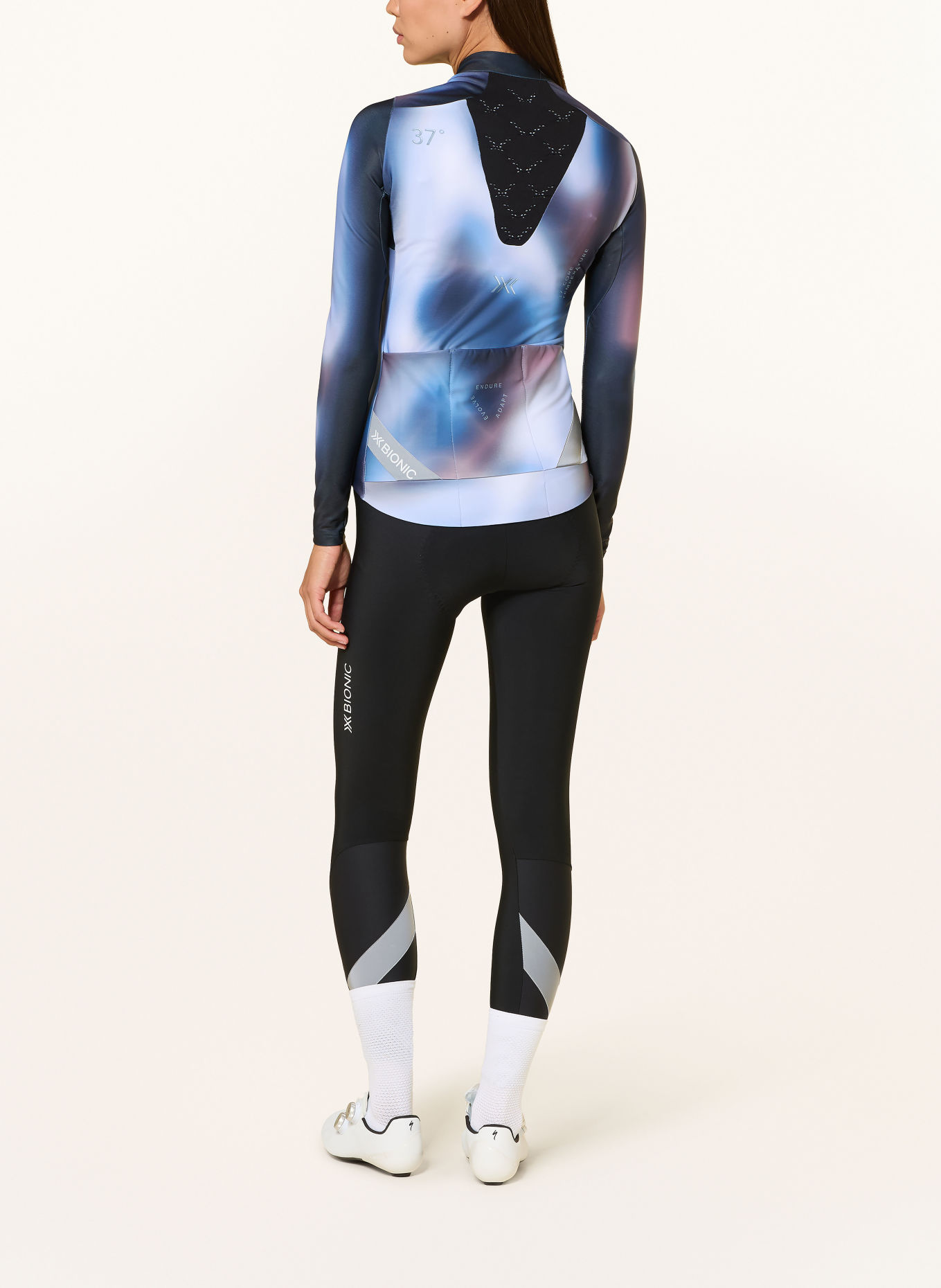 X-BIONIC Thermo-fietshemd COREFUSION RIDE: BLAUWGRIJS / FUCHSIA / DONKERBLAUW