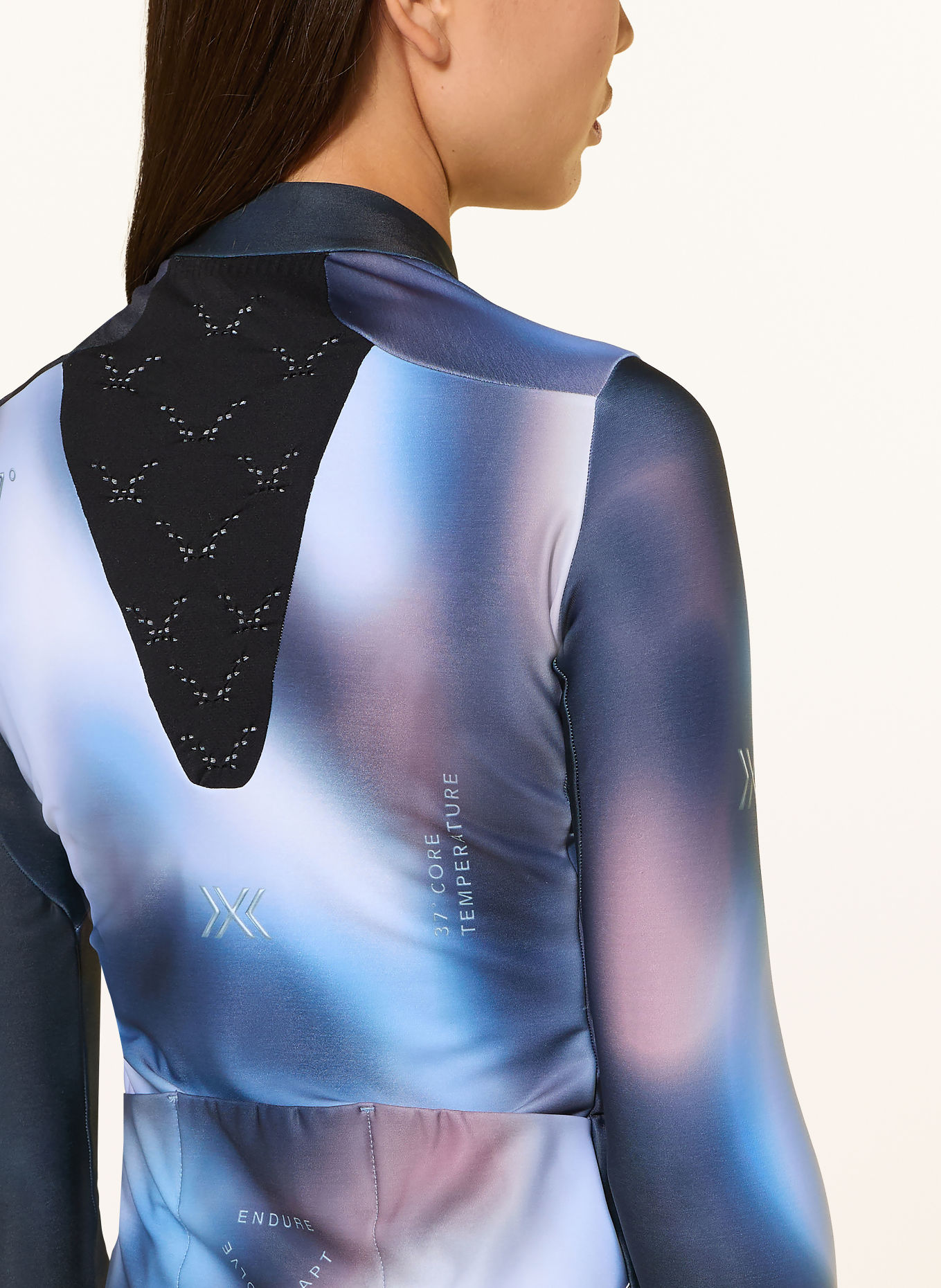 X-BIONIC Thermo-fietshemd COREFUSION RIDE: BLAUWGRIJS / FUCHSIA / DONKERBLAUW