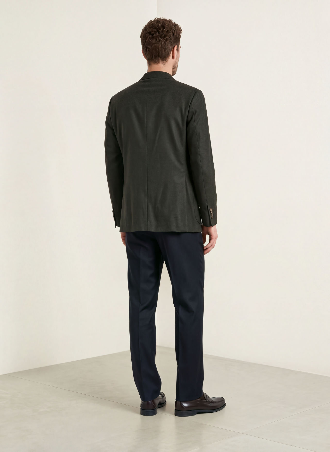 ETON Slim fit-jakke: MØRKEGRØN