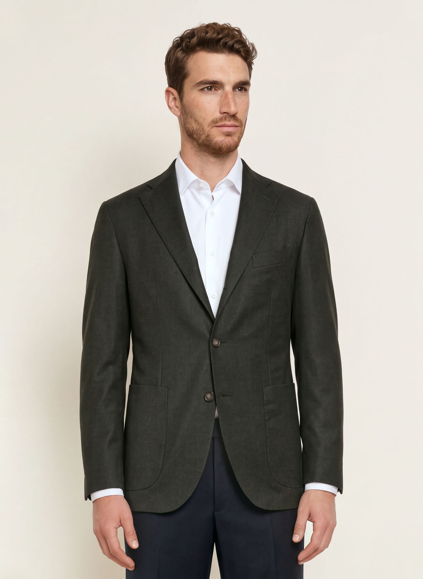 ETON Slim fit-jakke: MØRKEGRØN